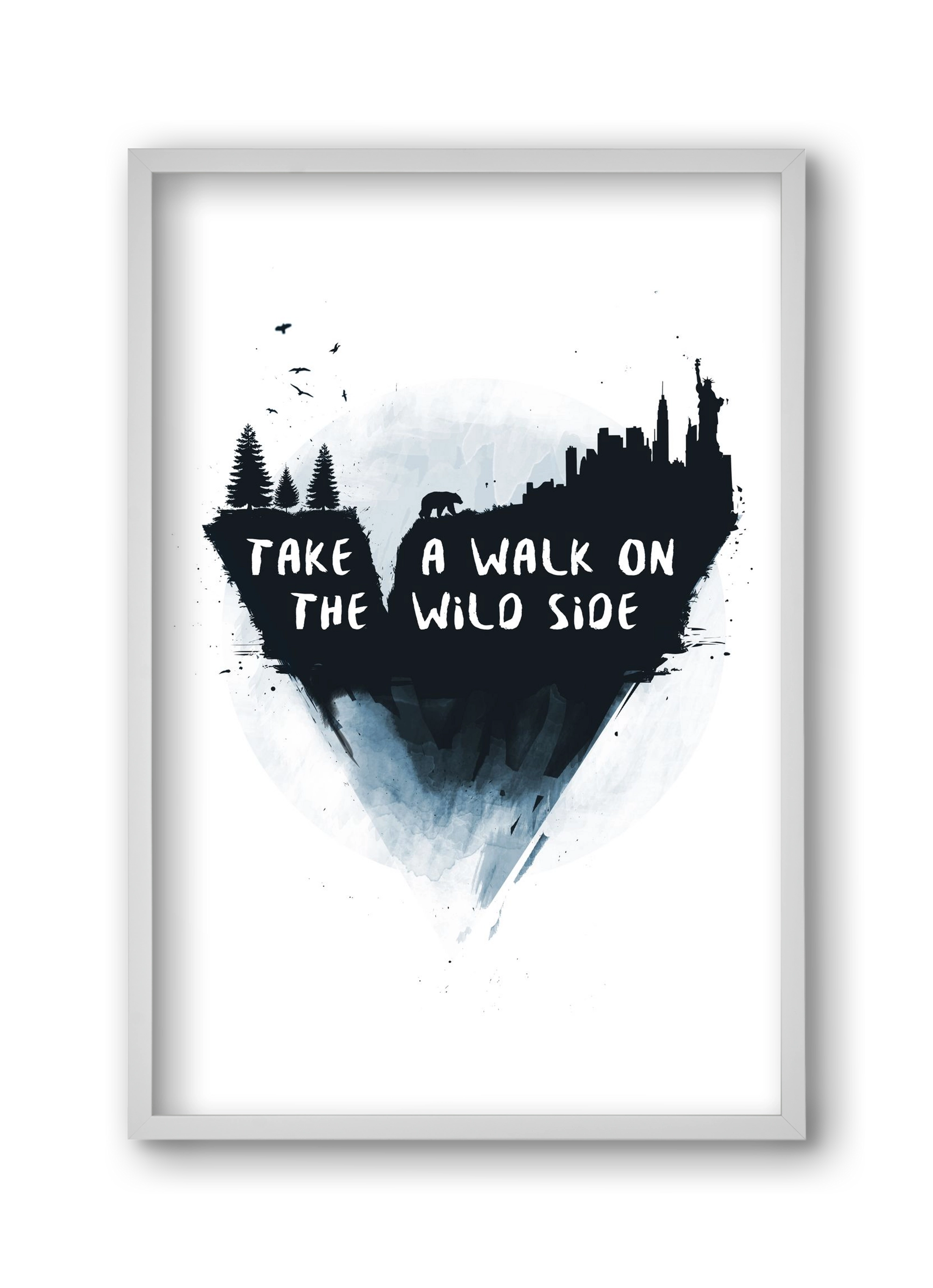 Walk on the wild side, 30x45 cm (30x45 cm), Fehér keret