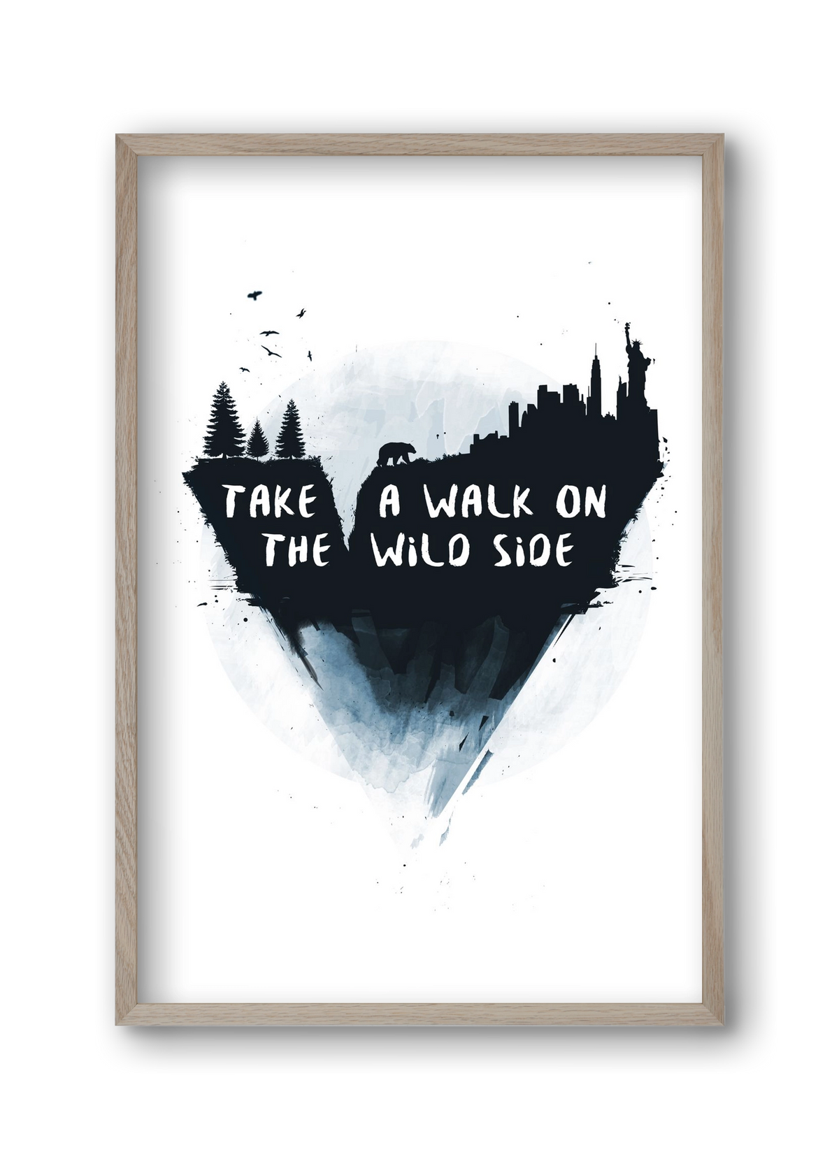 Walk on the wild side, 30x45 cm (30x45 cm), Tölgy keret