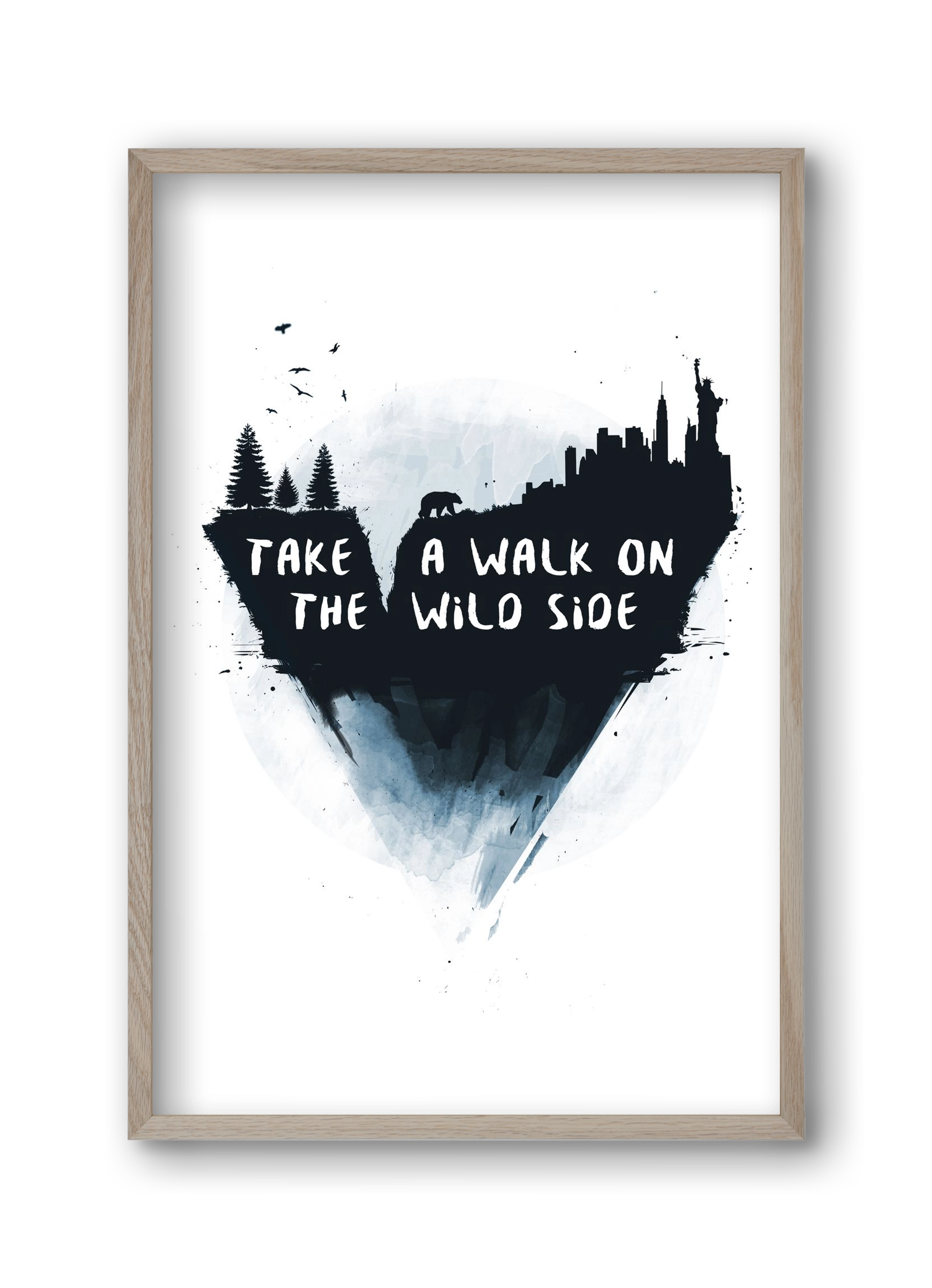 Walk on the wild side, 30x45 cm (30x45 cm), Tölgy keret