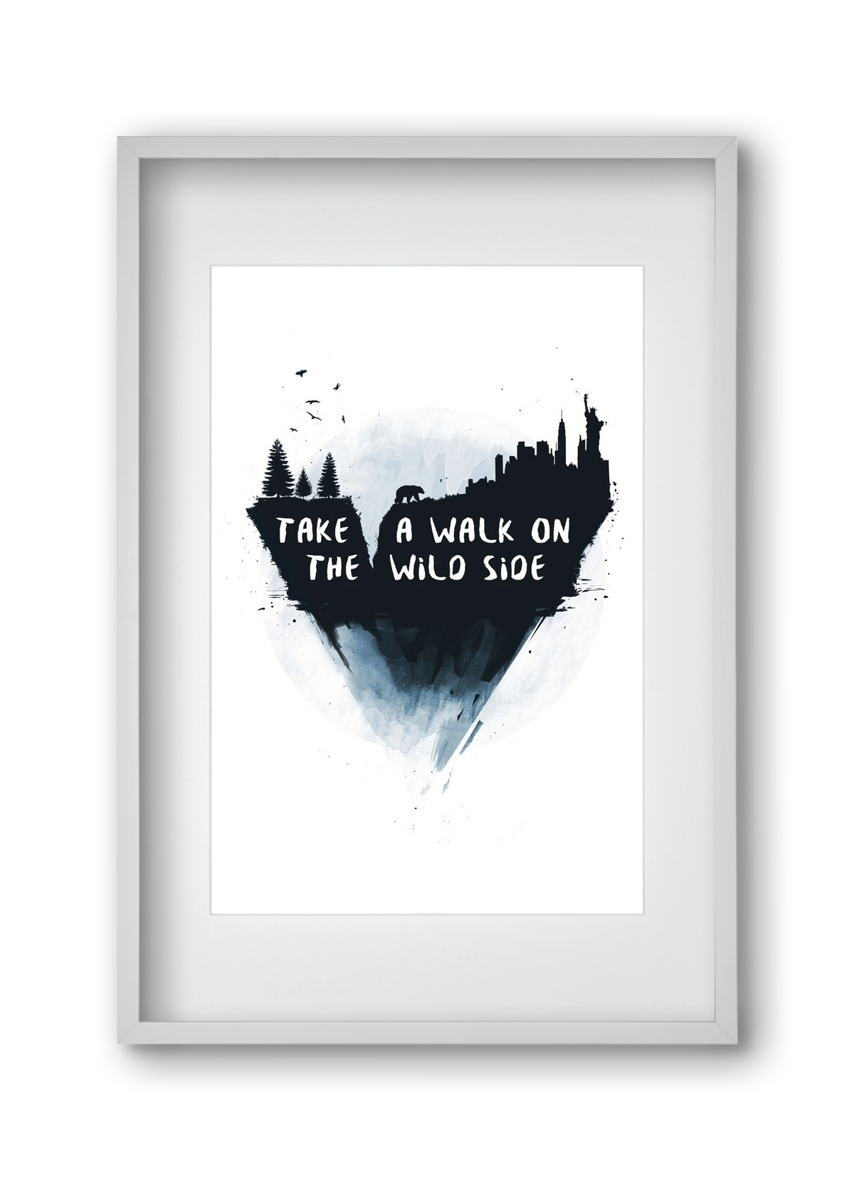 Walk on the wild side, 30x45 cm (20x30 cm), Fehér keret, paszpartuval