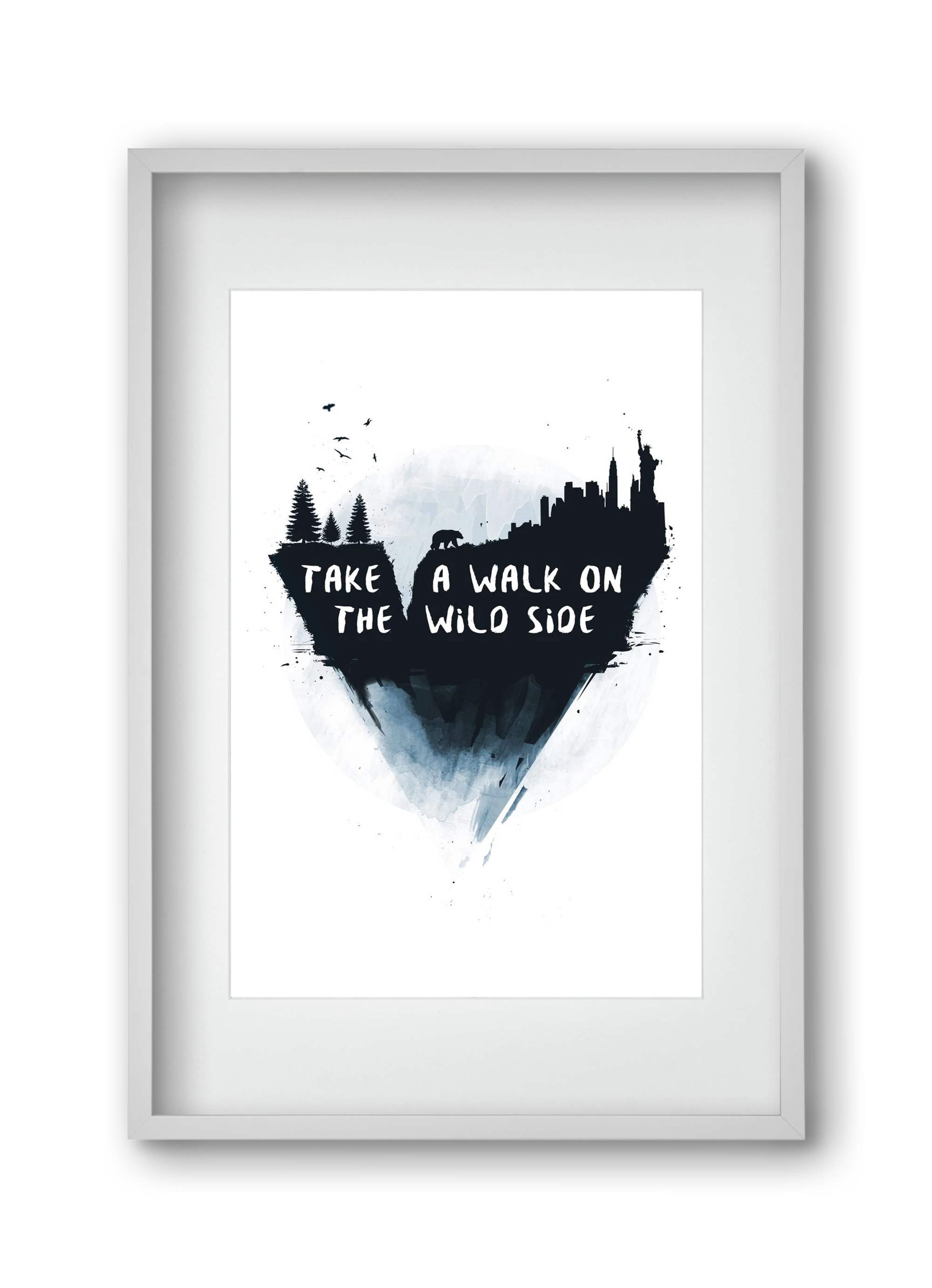 Walk on the wild side, 30x45 cm (20x30 cm), Fehér keret, paszpartuval