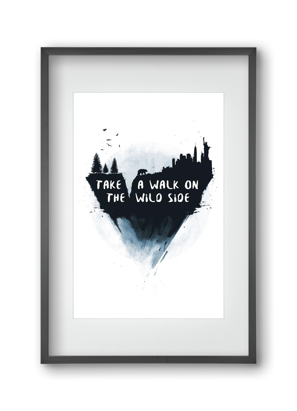 Walk on the wild side, 30x45 cm (20x30 cm), Fekete keret, paszpartuval
