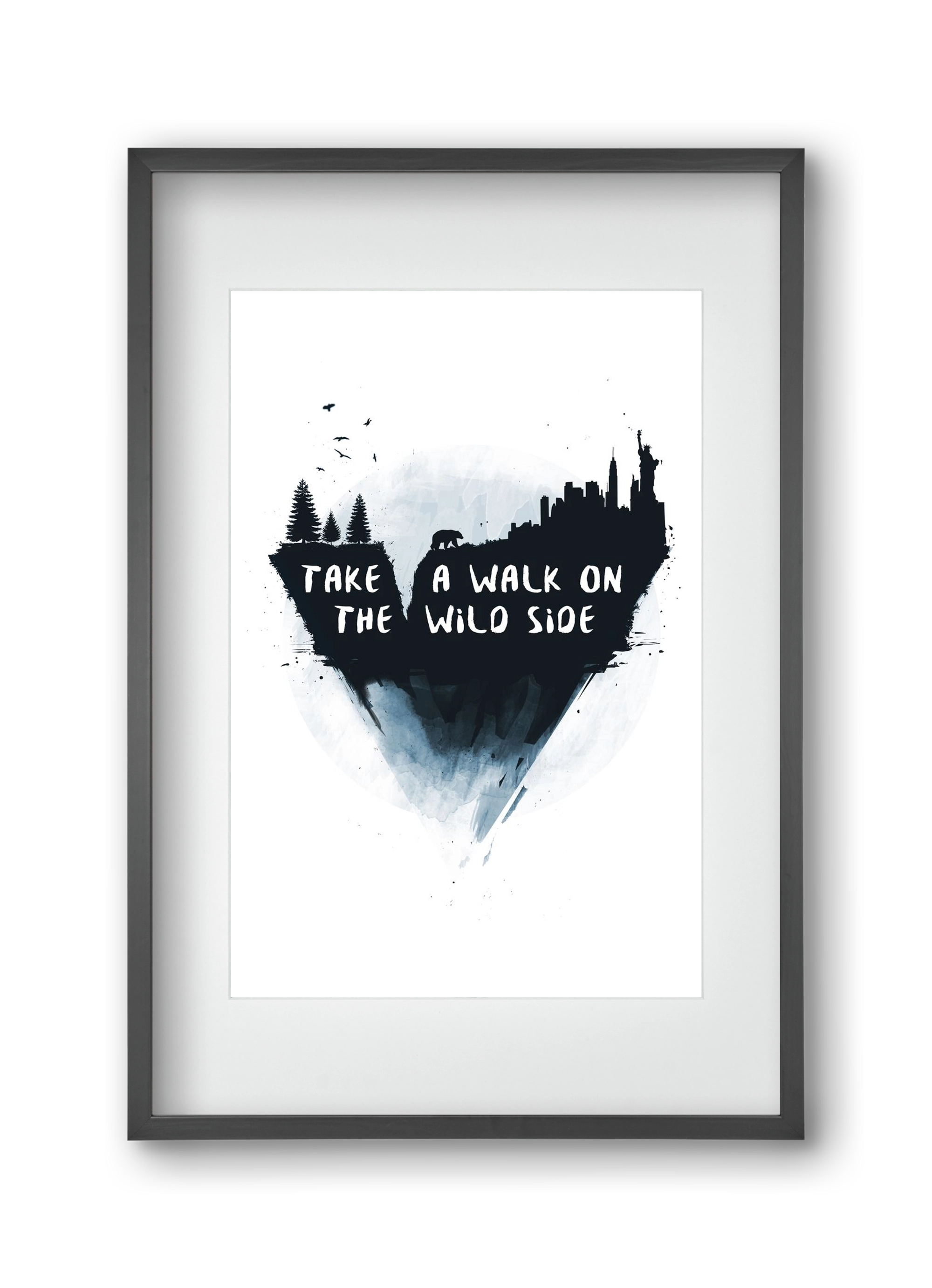 Walk on the wild side, 30x45 cm (20x30 cm), Fekete keret, paszpartuval