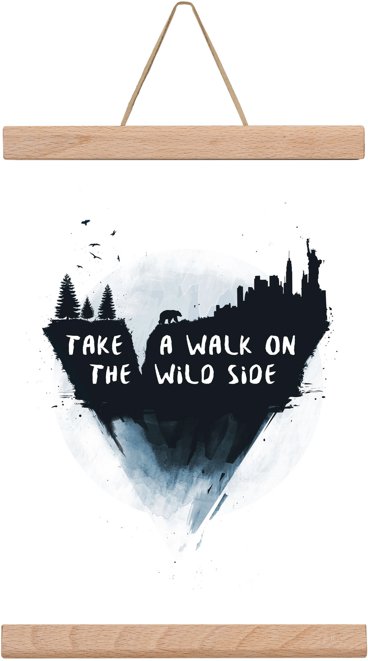 Walk on the wild side, 20x30 cm (20x30 cm), Tölgy akasztó