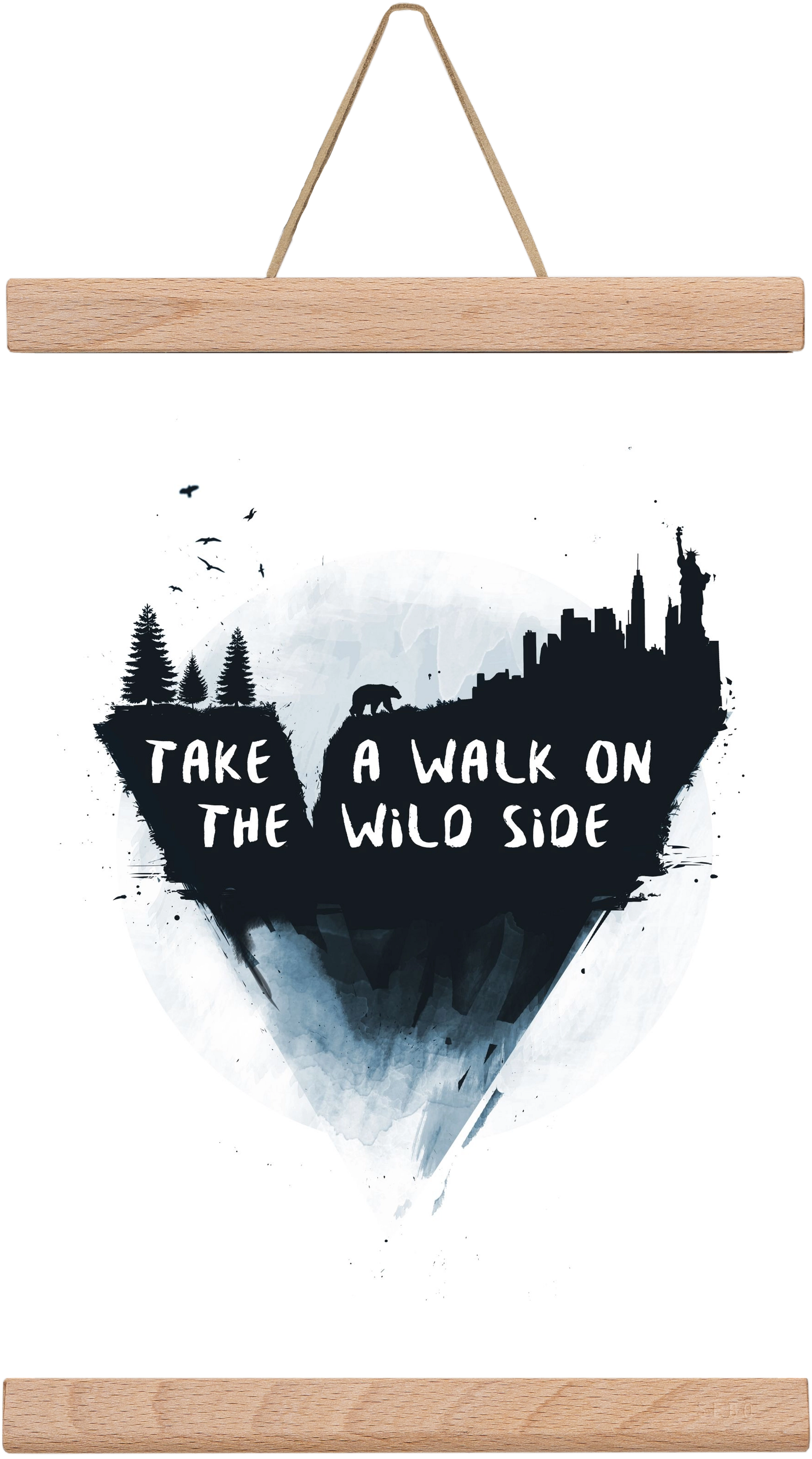 Walk on the wild side, 20x30 cm (20x30 cm), Tölgy akasztó