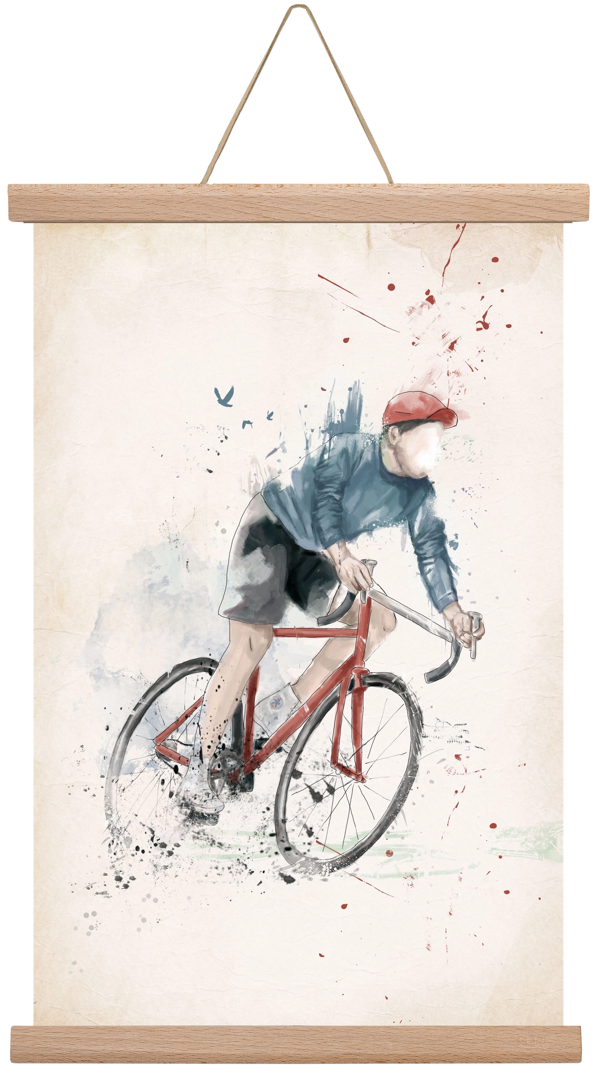 I want to ride my bicycle, 30x45 cm (30x45 cm), Tölgy akasztó