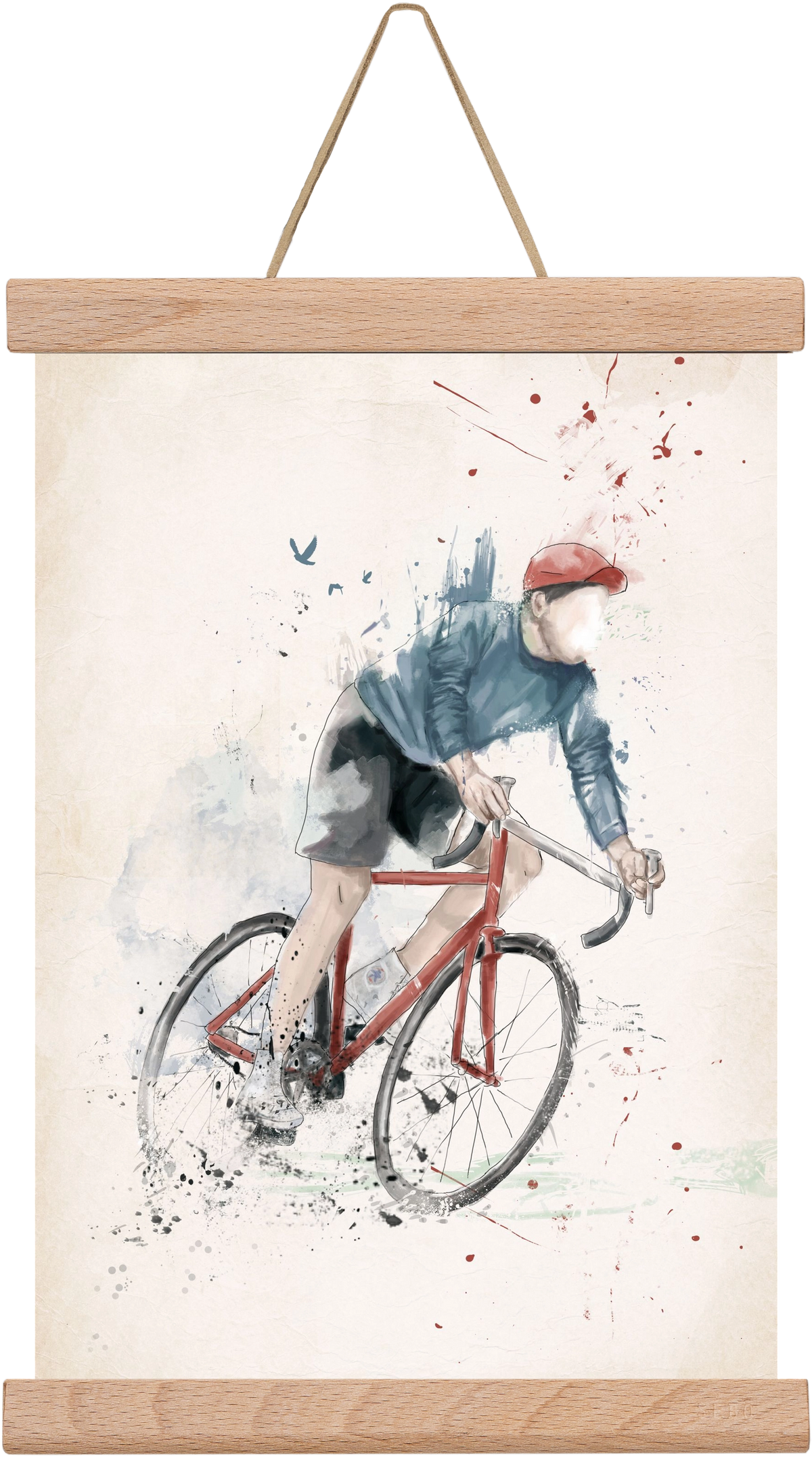 I want to ride my bicycle, 20x30 cm (20x30 cm), Tölgy akasztó