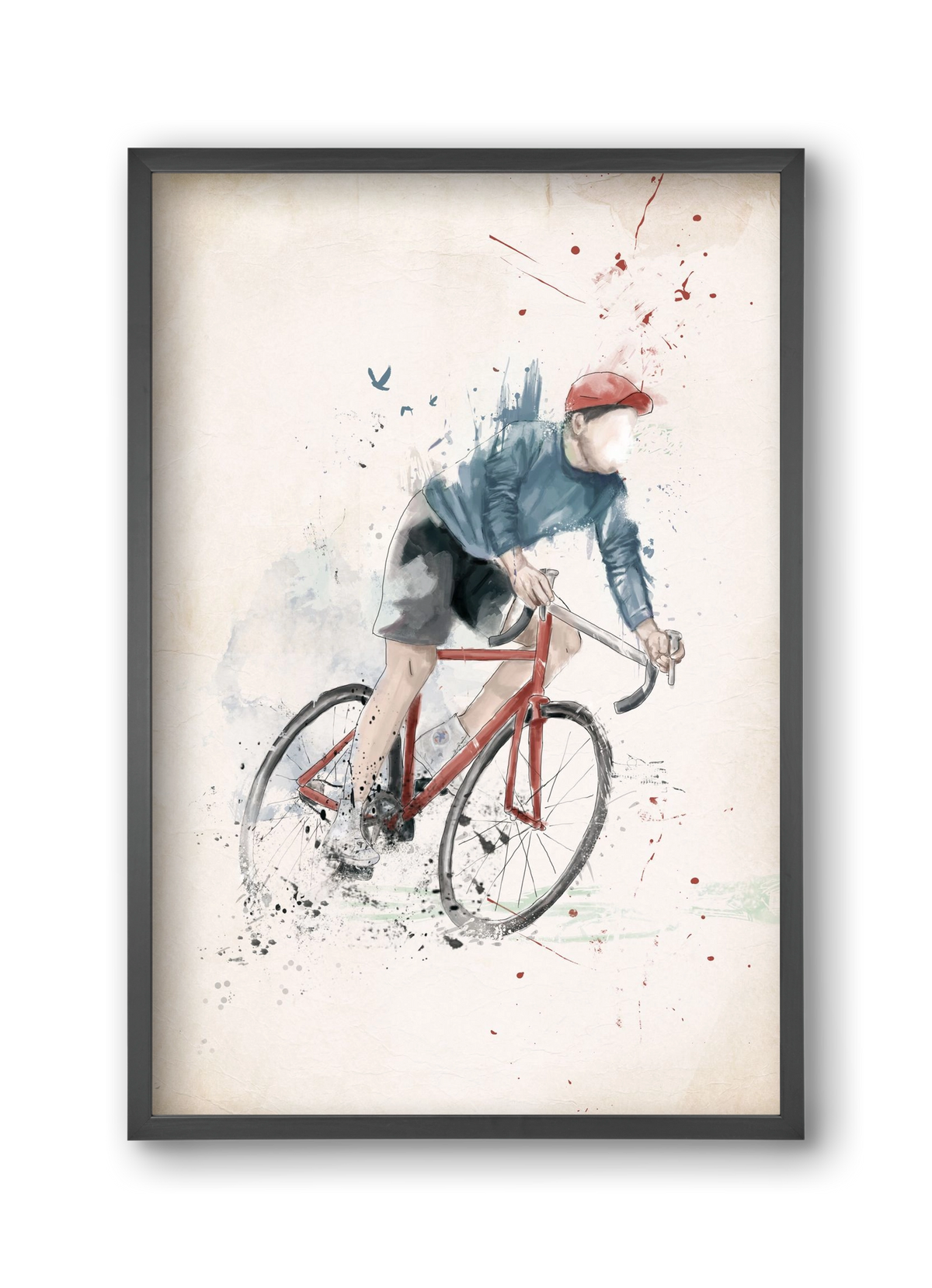 I want to ride my bicycle, 30x45 cm (30x45 cm), Fekete keret