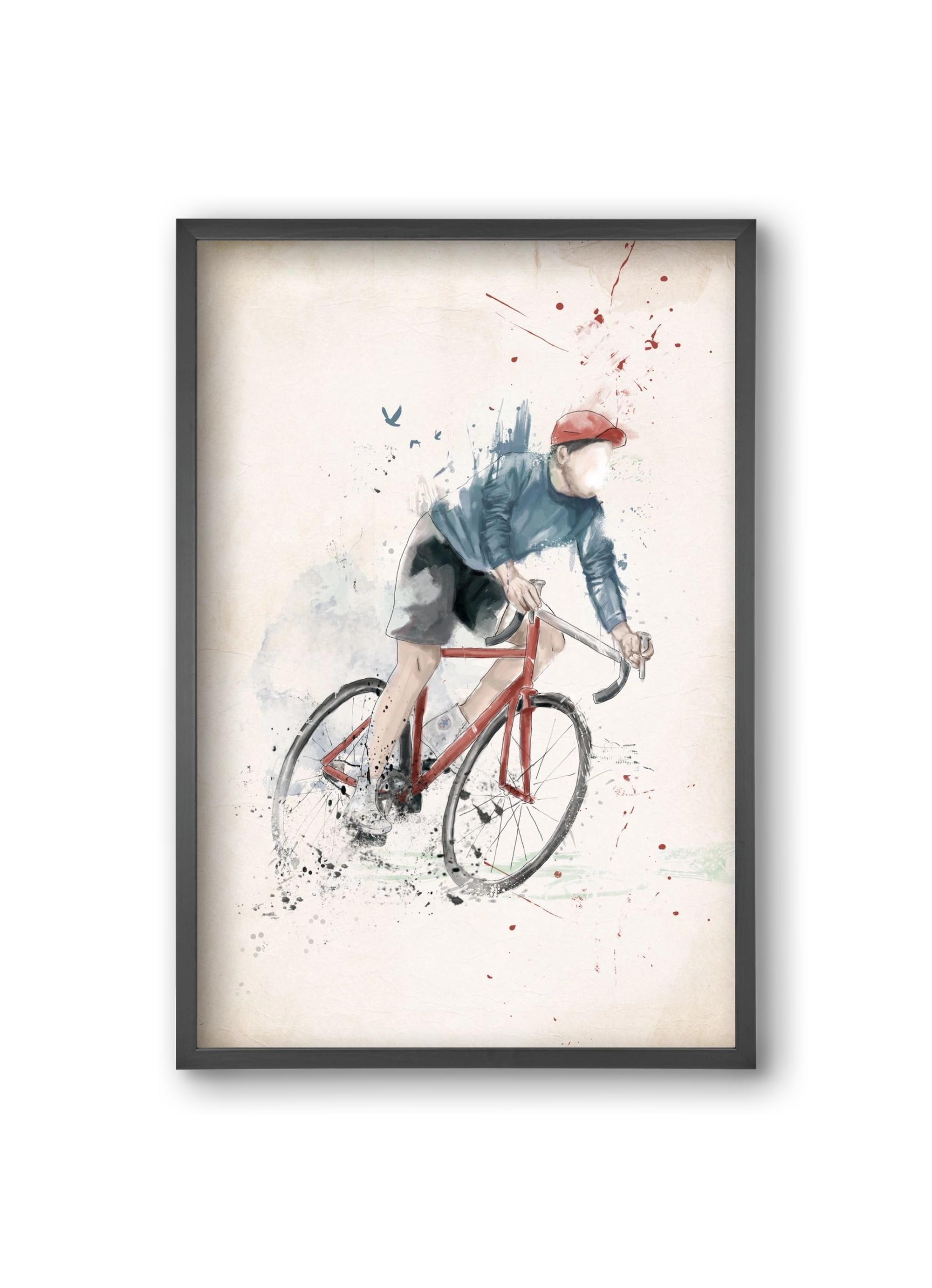 I want to ride my bicycle, 20x30 cm (20x30 cm), Fekete keret