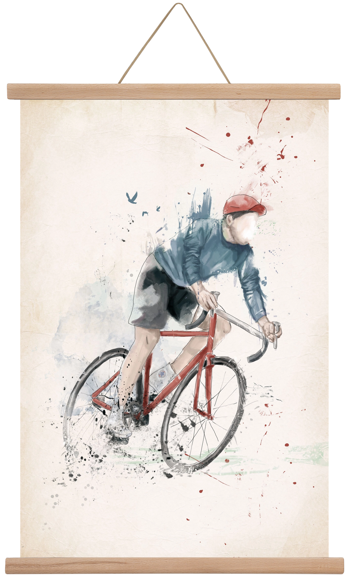 I want to ride my bicycle, 40x60 cm (40x60 cm), Tölgy akasztó