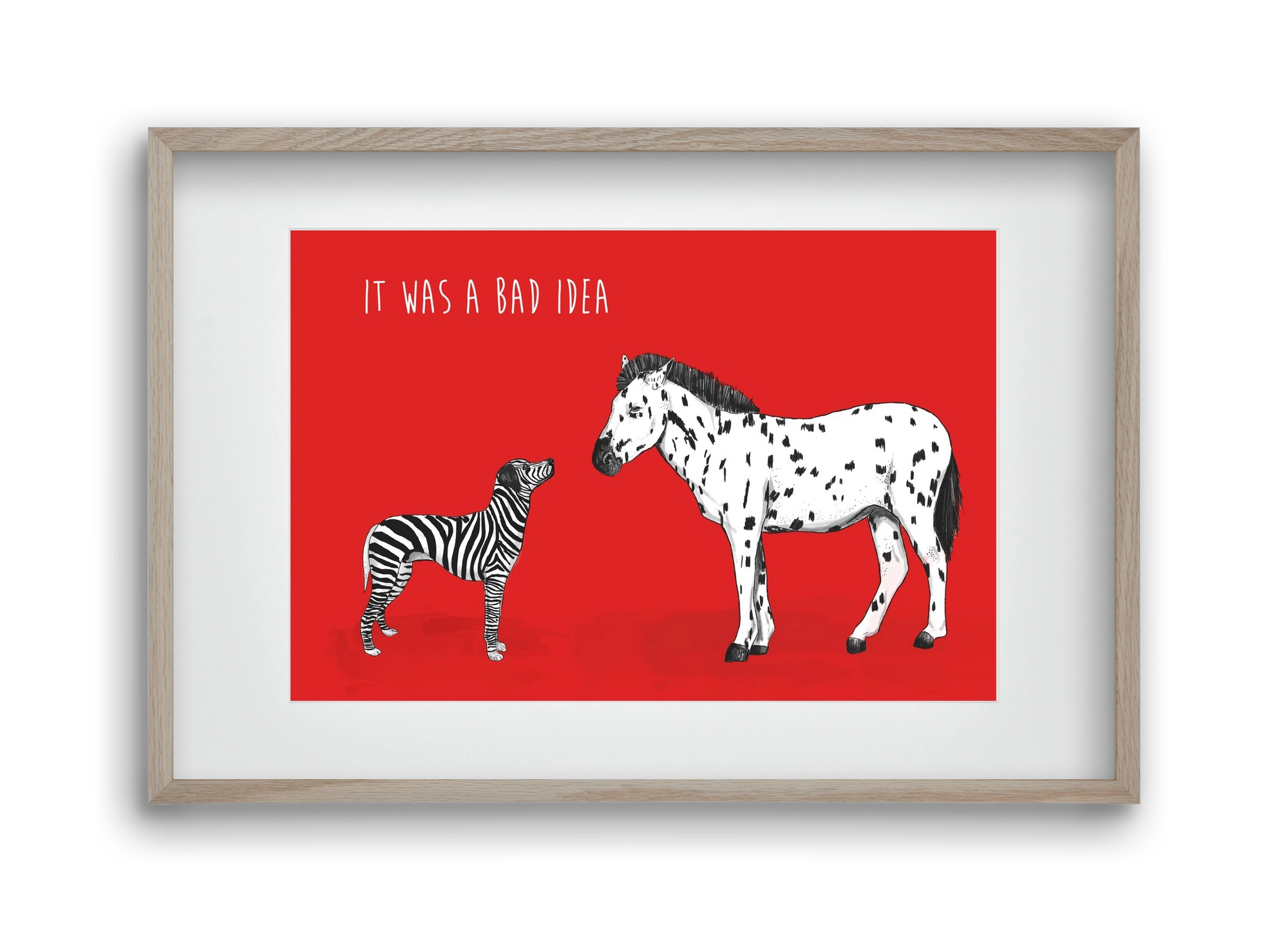 Bad idea, 45x30 cm (30x20 cm), Tölgy keret, paszpartuval