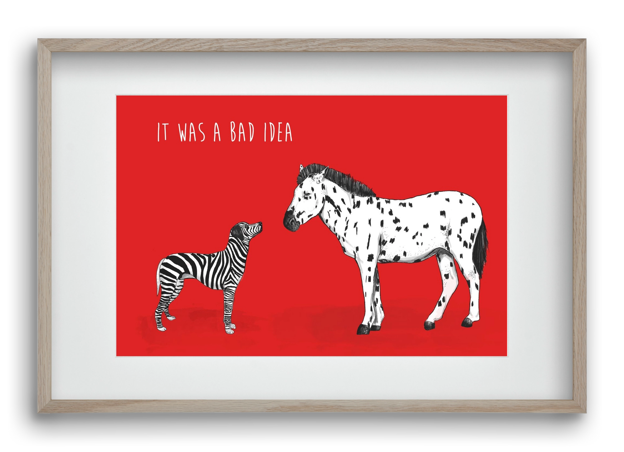 Bad idea, 60x40 cm (45x30 cm), Tölgy keret, paszpartuval