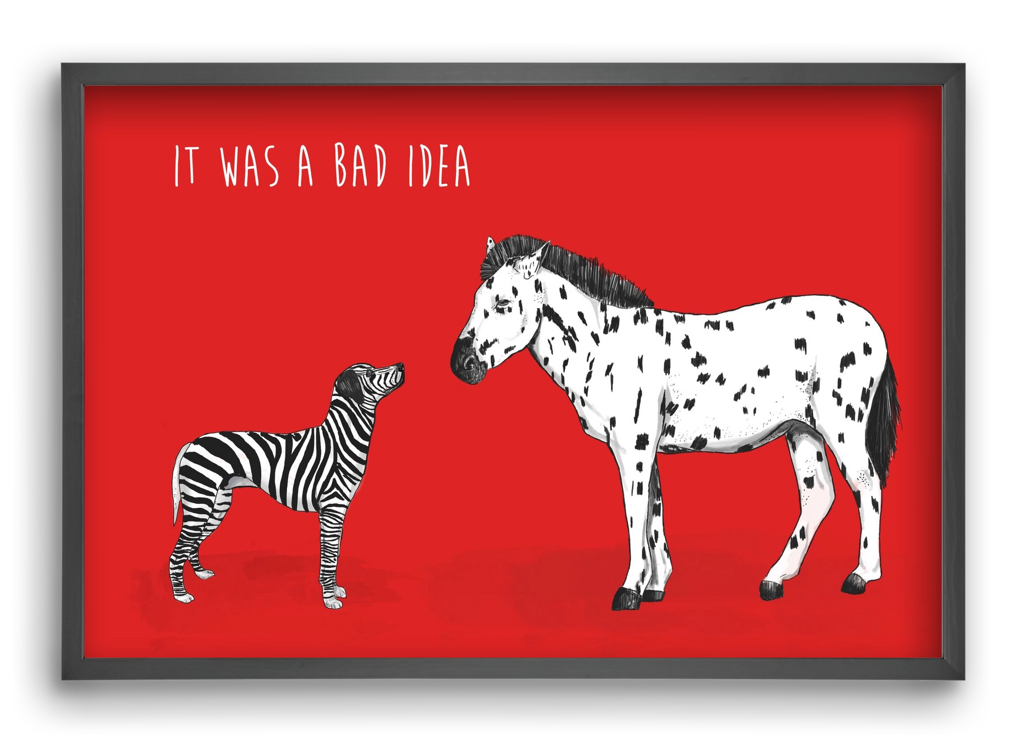 Bad idea, 60x40 cm (60x40 cm), Fekete keret