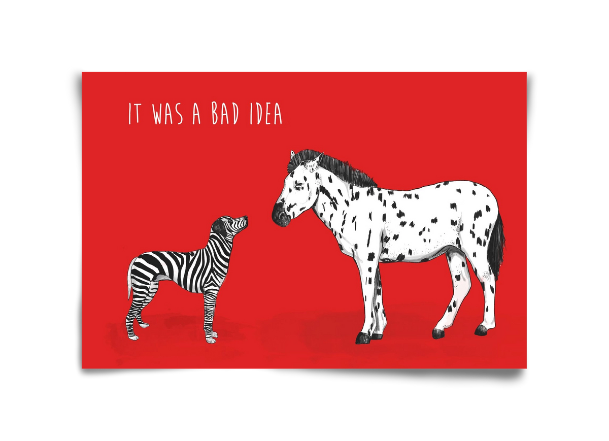 Bad idea, 45x30 cm, Keret nélkül