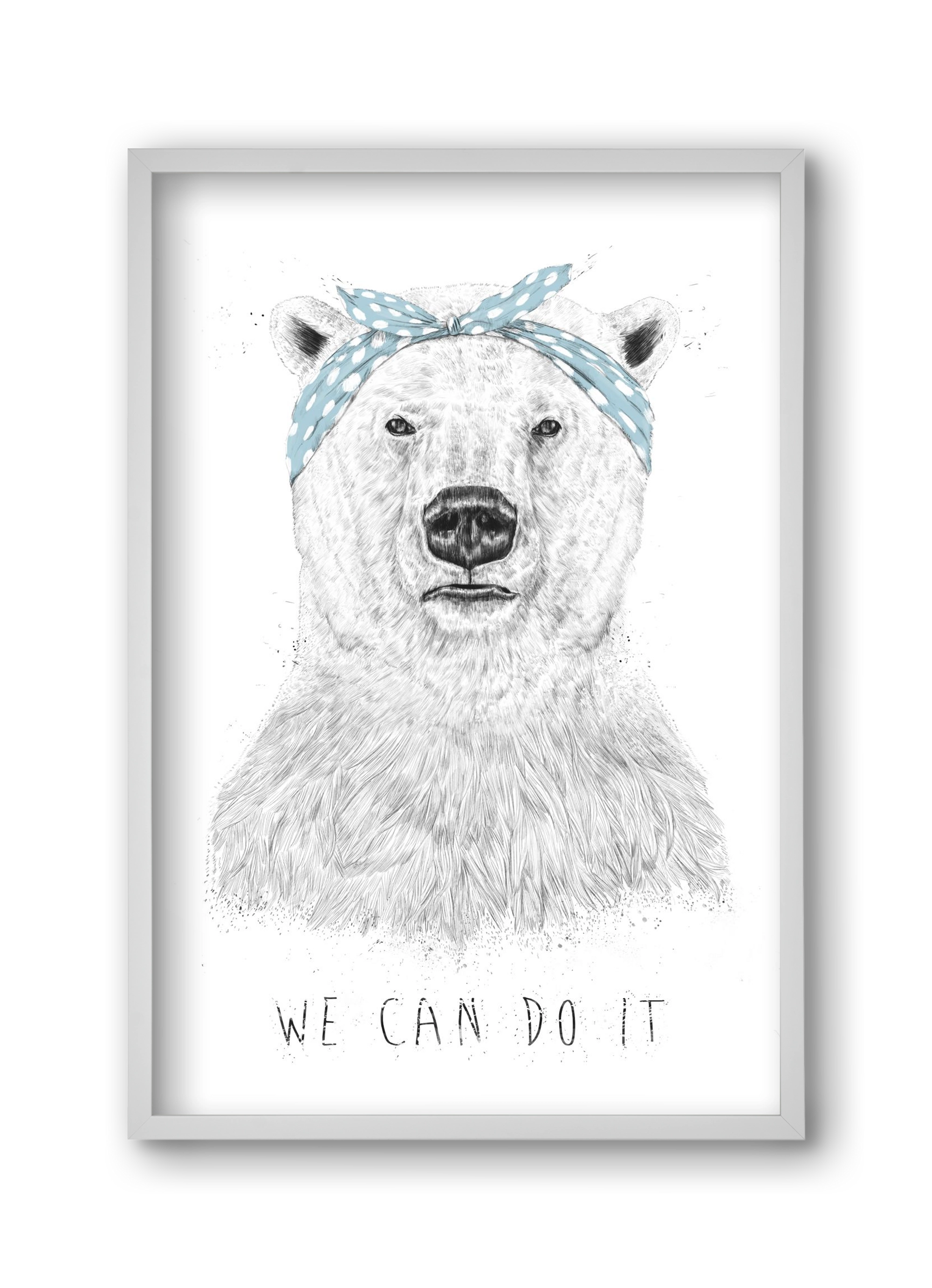 We can do it, 30x45 cm (30x45 cm), Fehér keret