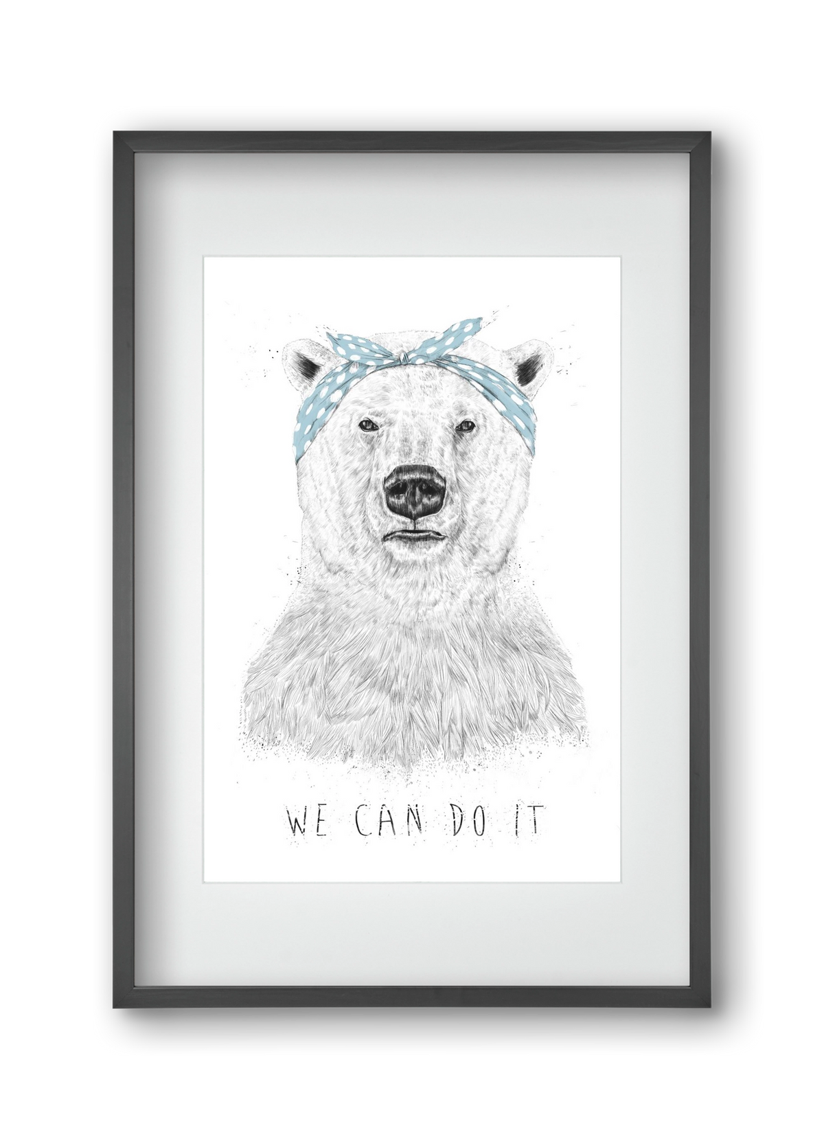 We can do it, 30x45 cm (20x30 cm), Fekete keret, paszpartuval