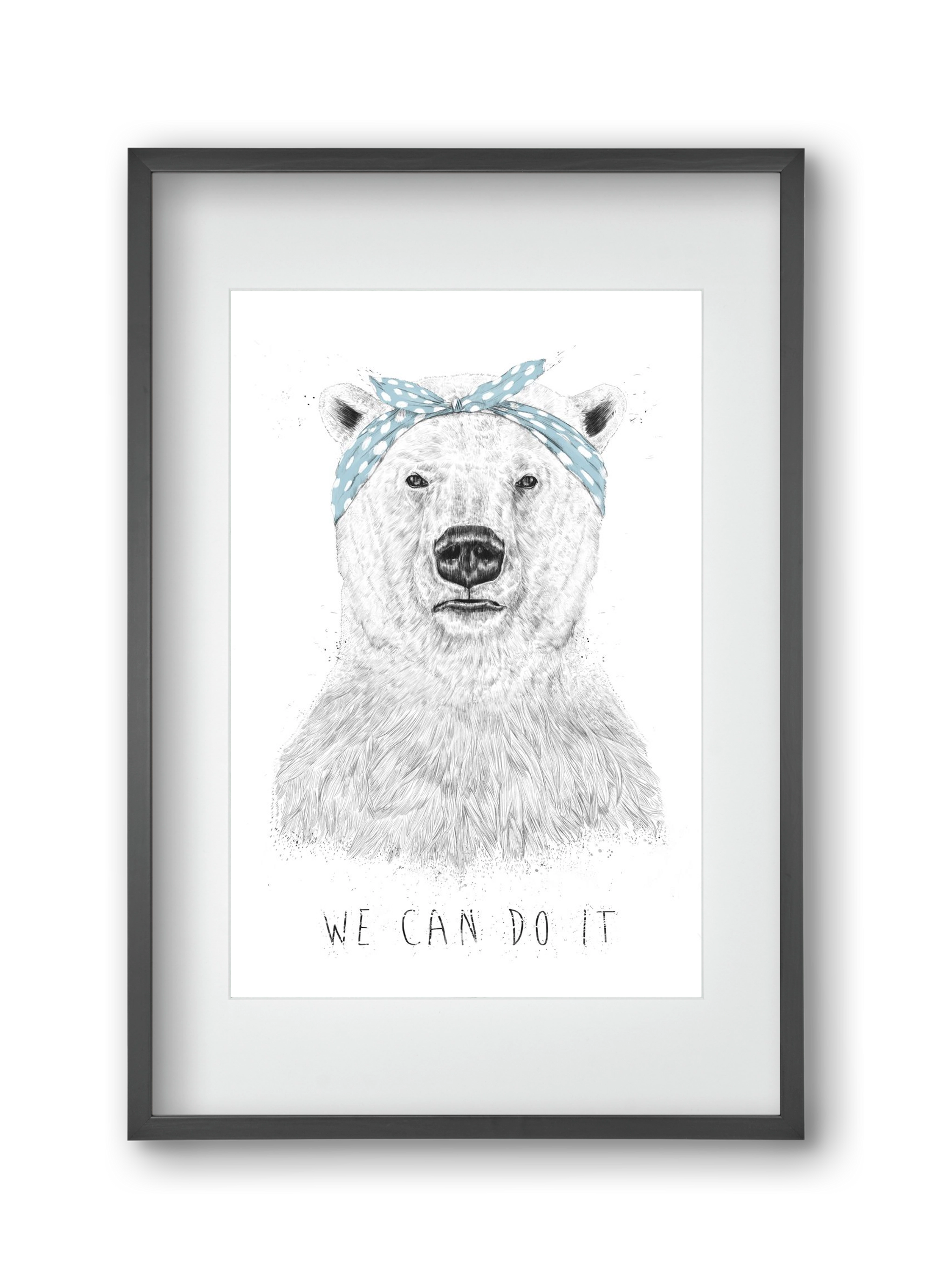 We can do it, 30x45 cm (20x30 cm), Fekete keret, paszpartuval