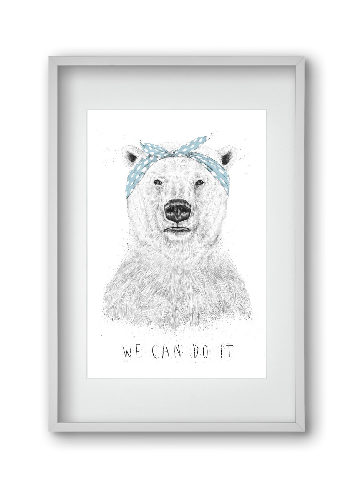 We can do it, 30x45 cm (20x30 cm), Fehér keret, paszpartuval