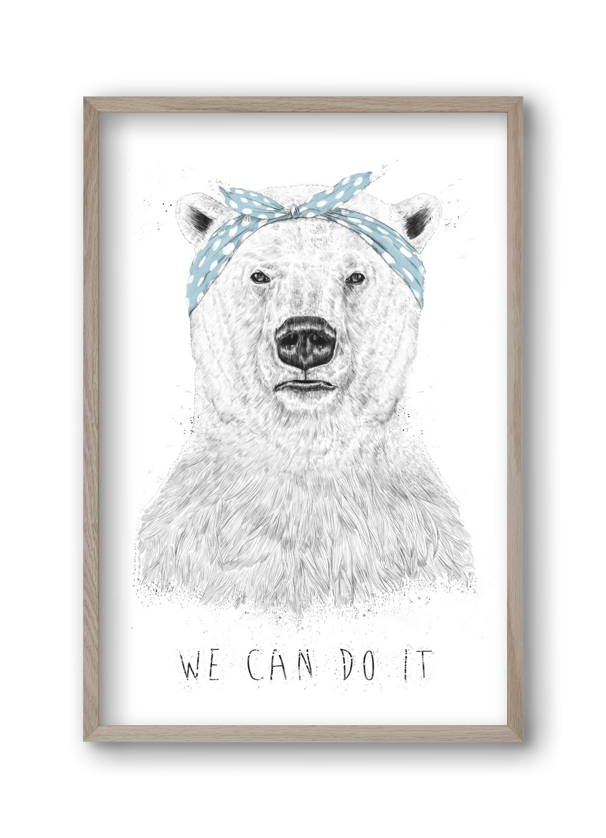 We can do it, 30x45 cm (30x45 cm), Tölgy keret