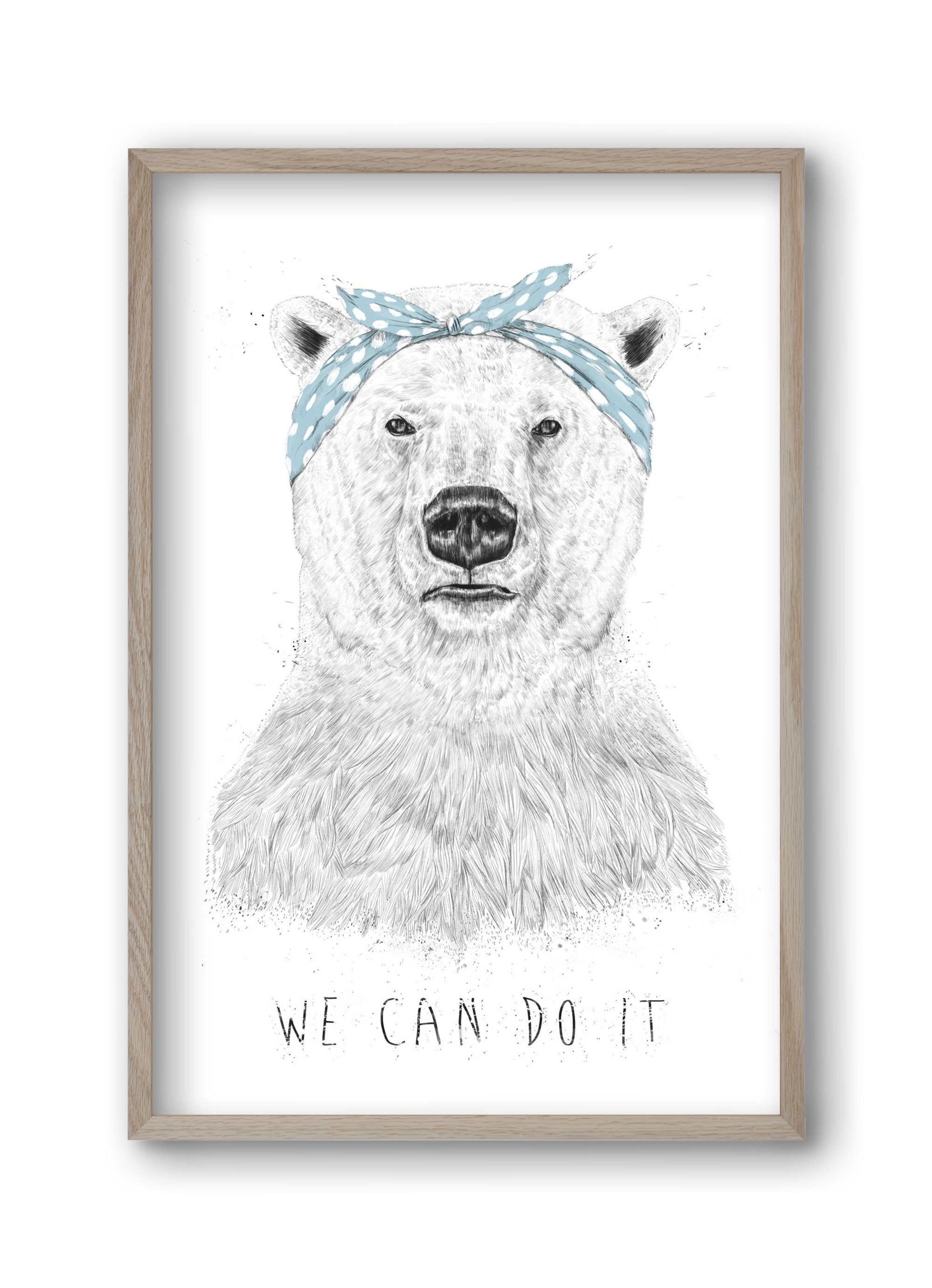 We can do it, 30x45 cm (30x45 cm), Tölgy keret