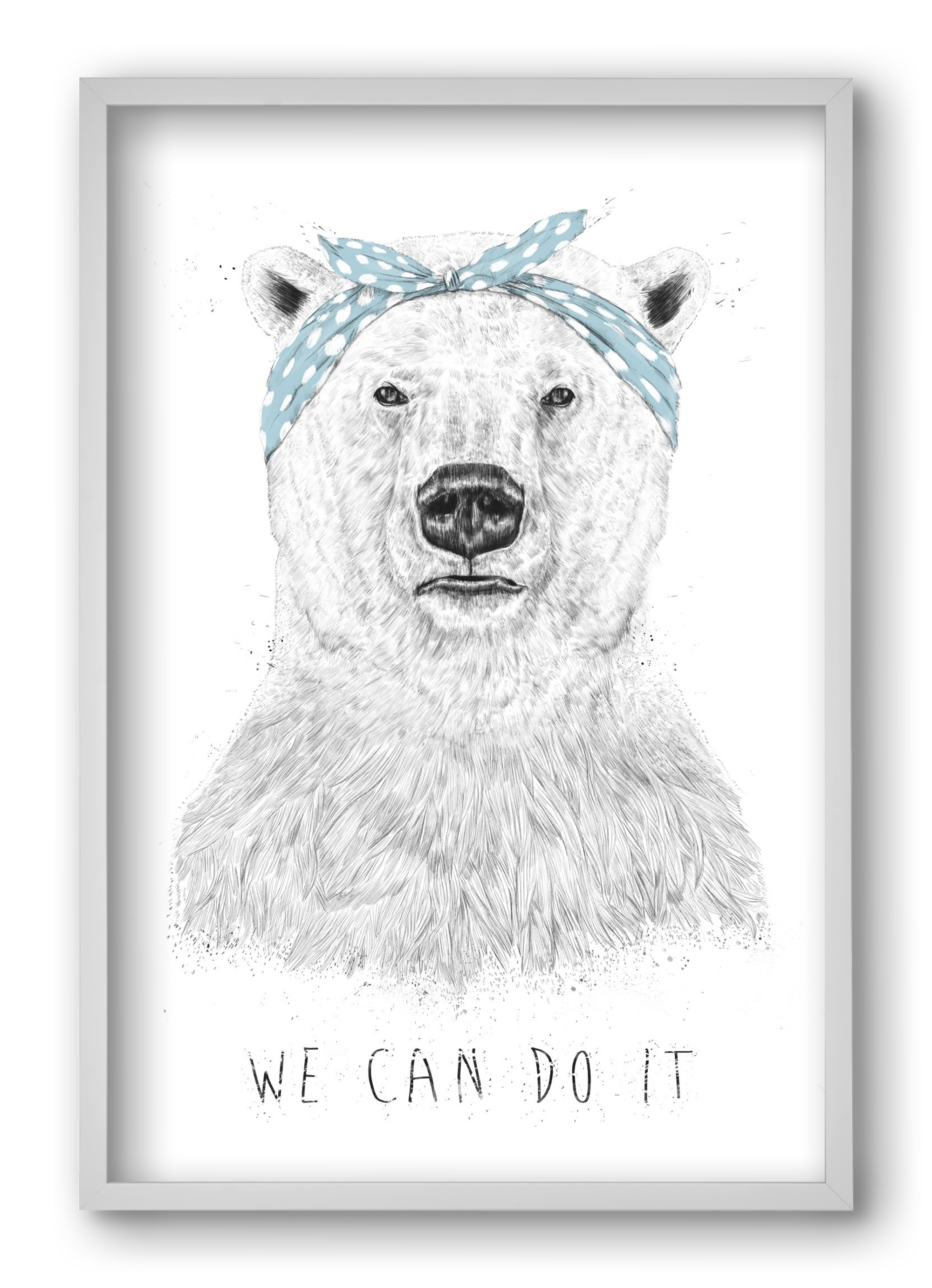 We can do it, 40x60 cm (40x60 cm), Fehér keret