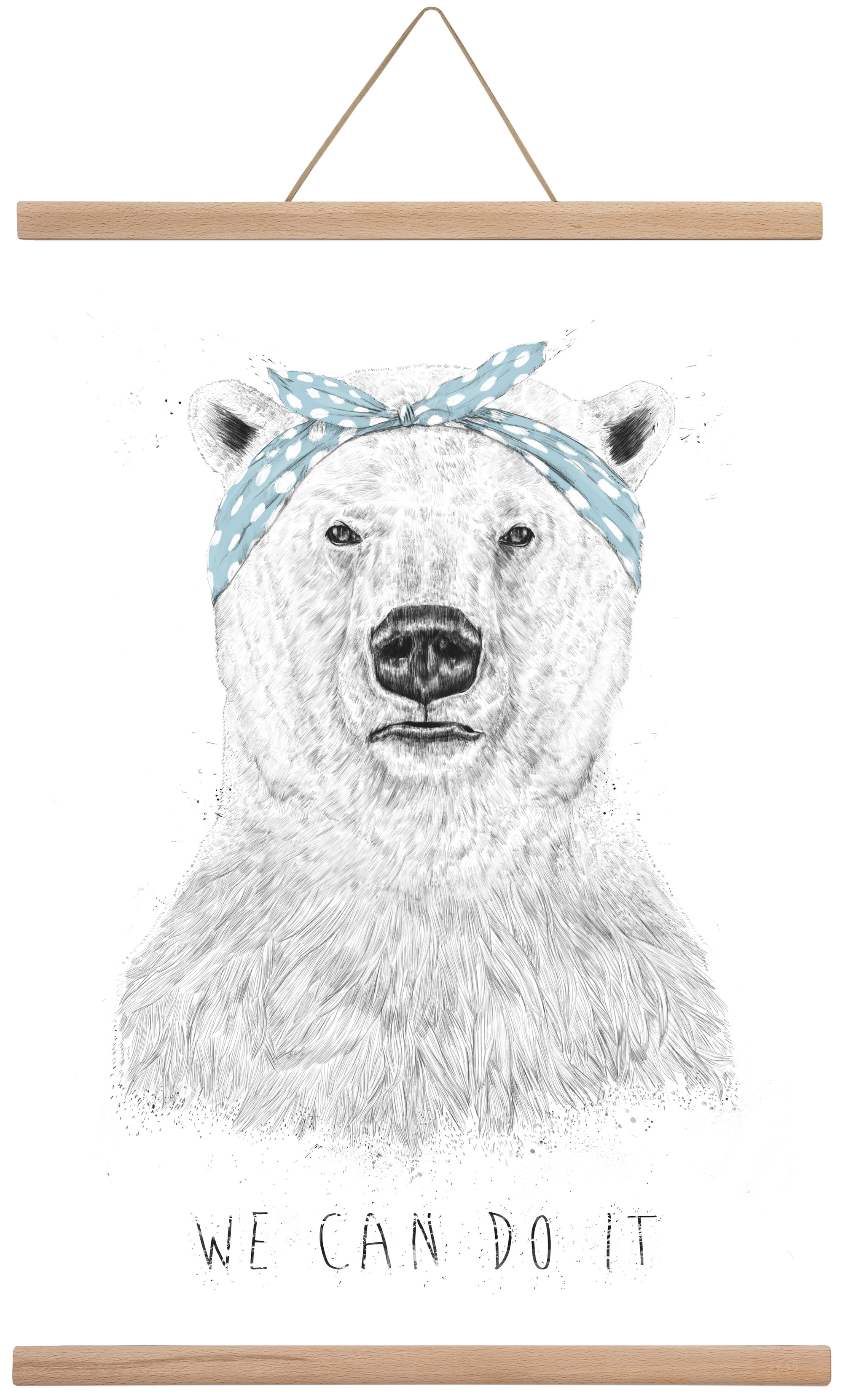 We can do it, 40x60 cm (40x60 cm), Tölgy akasztó