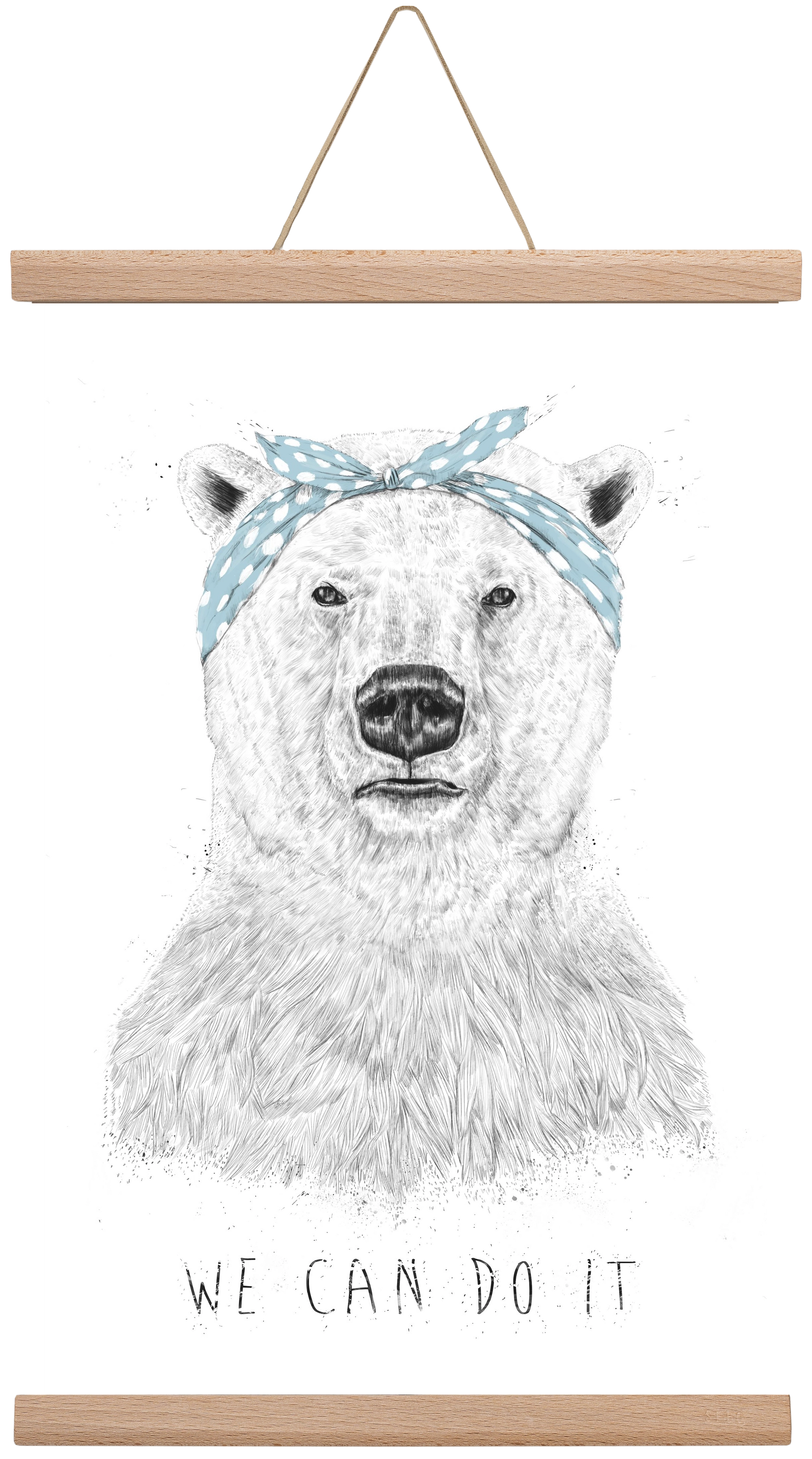 We can do it, 30x45 cm (30x45 cm), Tölgy akasztó