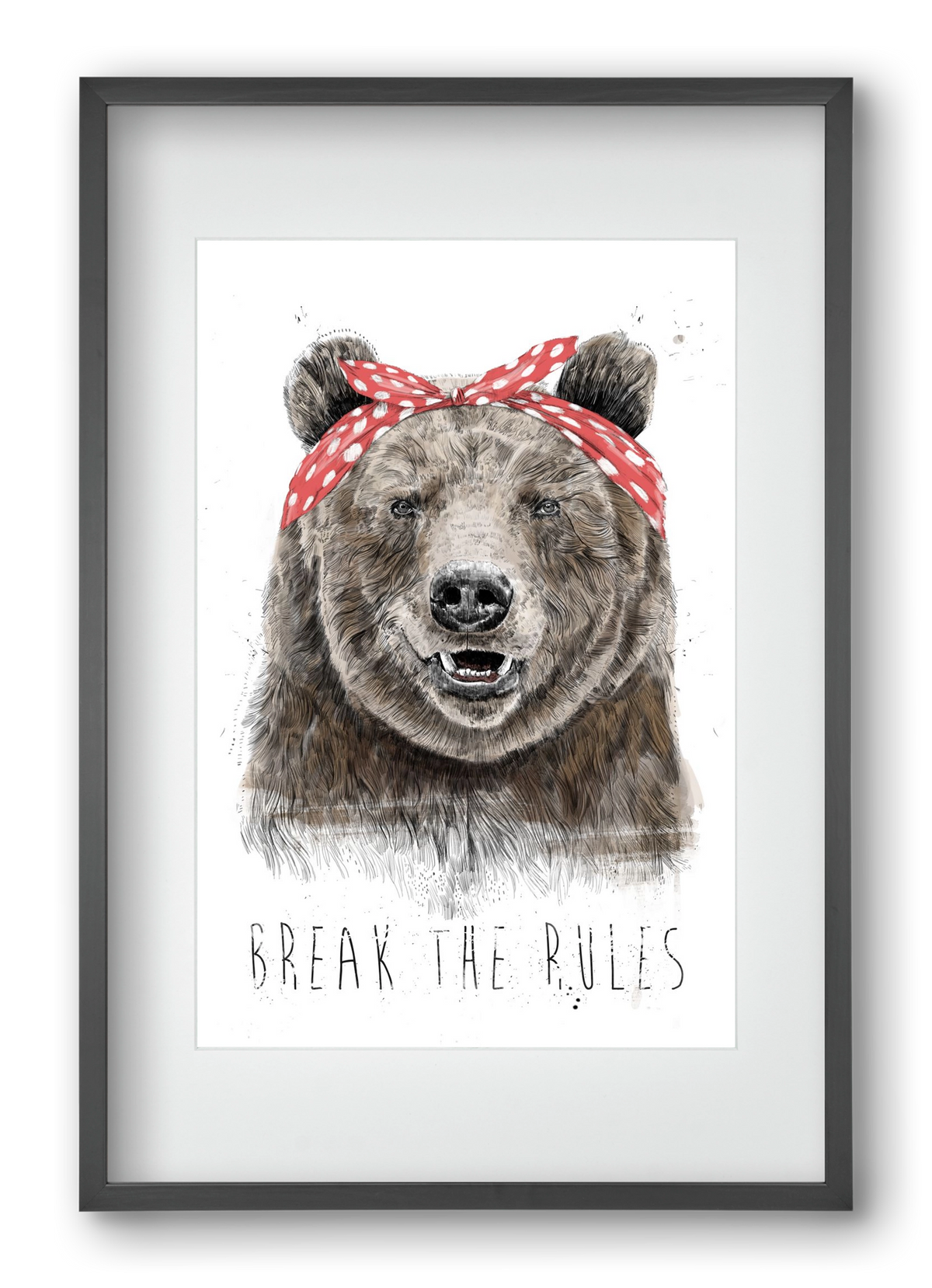Break the rules II, 40x60 cm (30x45 cm), Fekete keret, paszpartuval