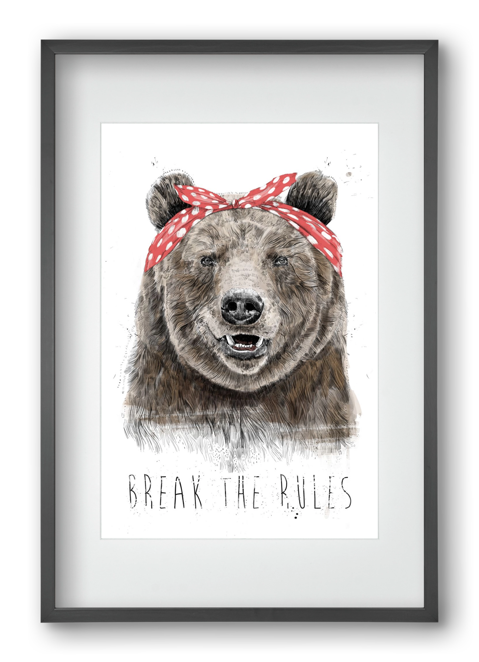 Break the rules II, 40x60 cm (30x45 cm), Fekete keret, paszpartuval