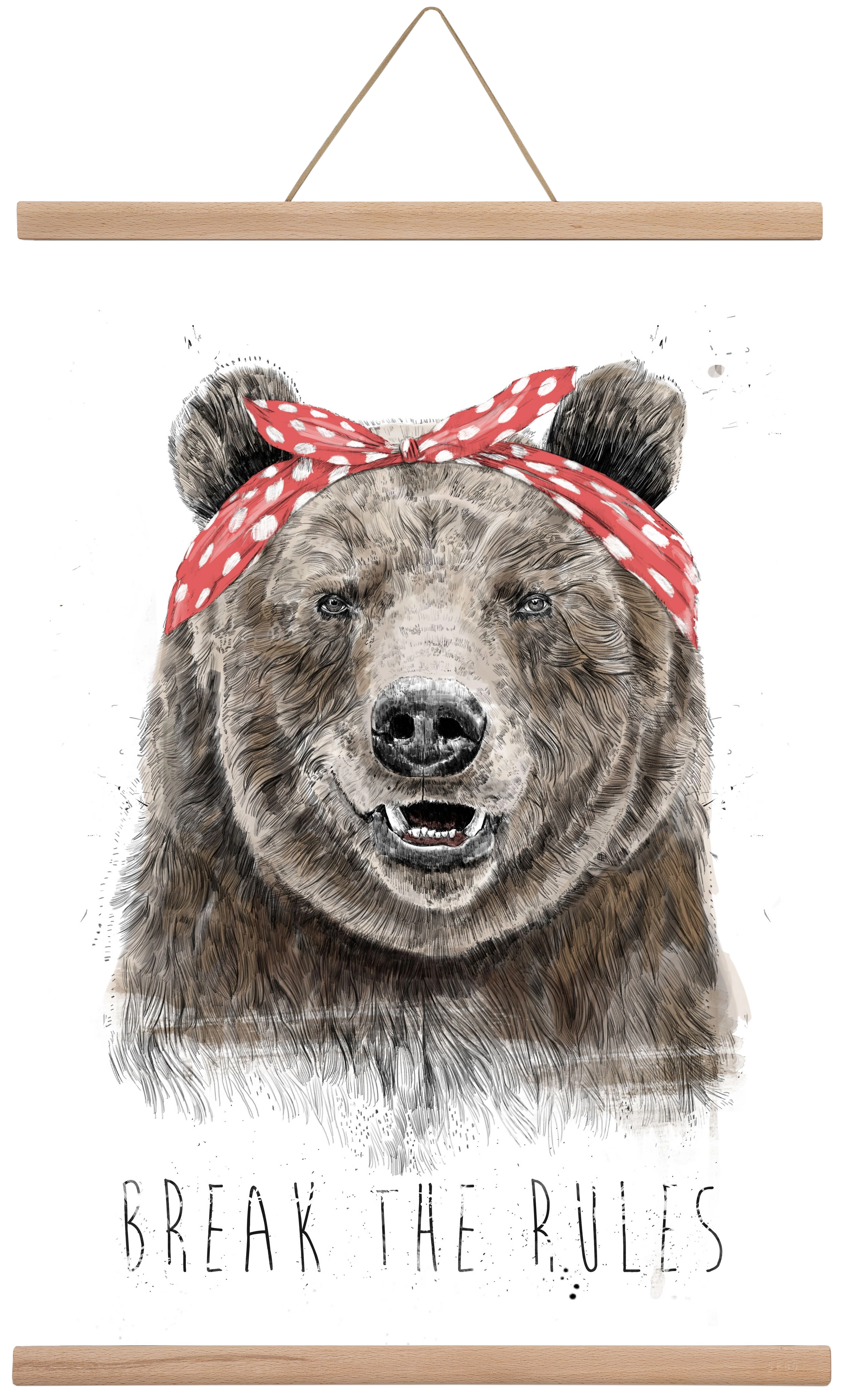 Break the rules II, 40x60 cm (40x60 cm), Tölgy akasztó