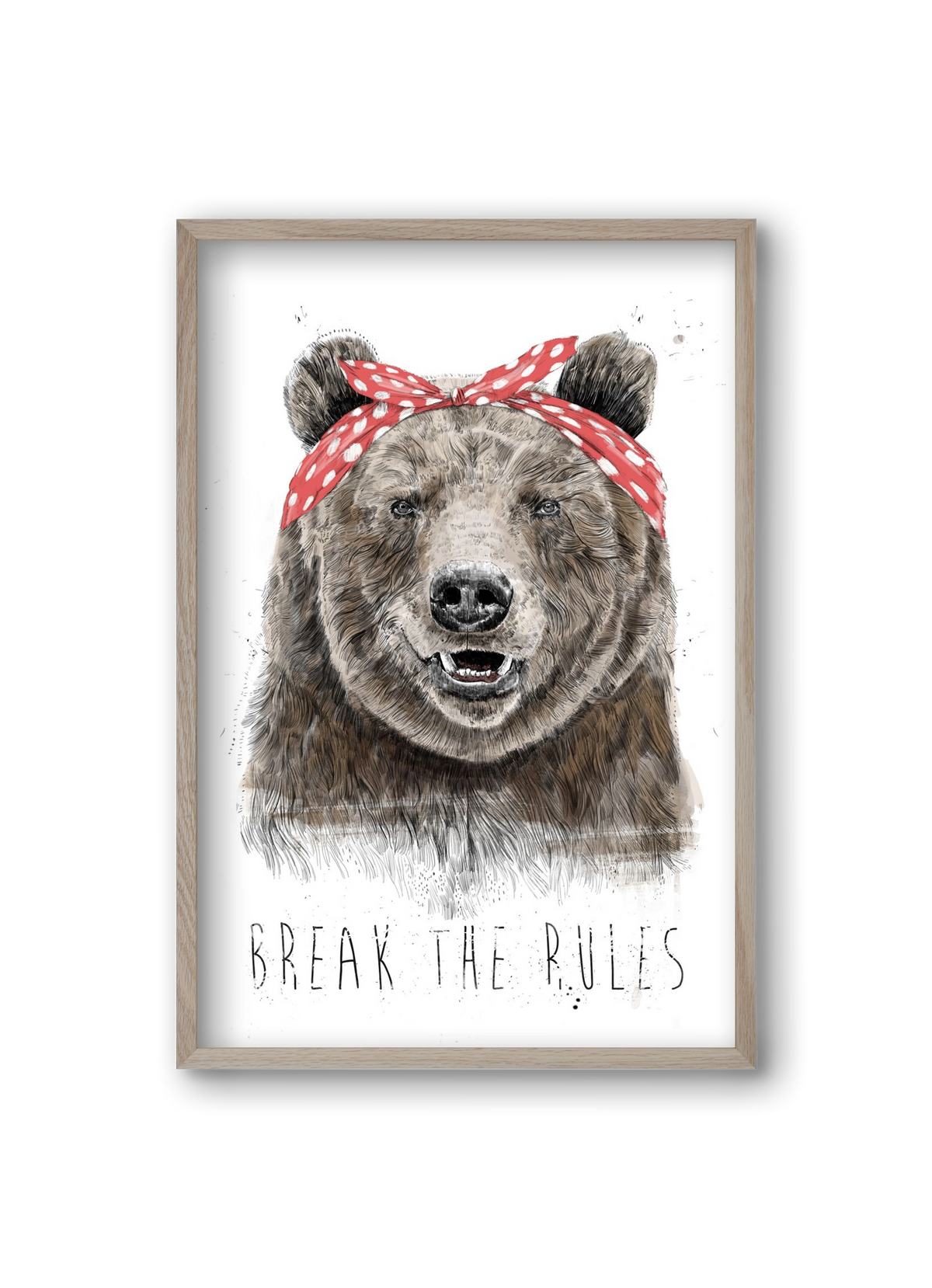 Break the rules II, 20x30 cm (20x30 cm), Tölgy keret