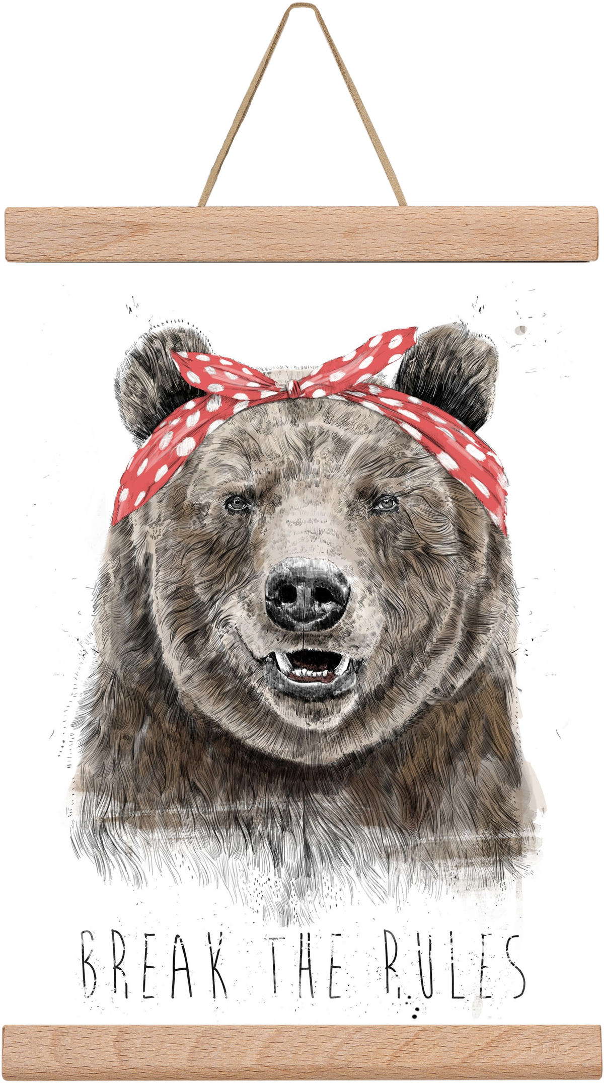 Break the rules II, 20x30 cm (20x30 cm), Tölgy akasztó