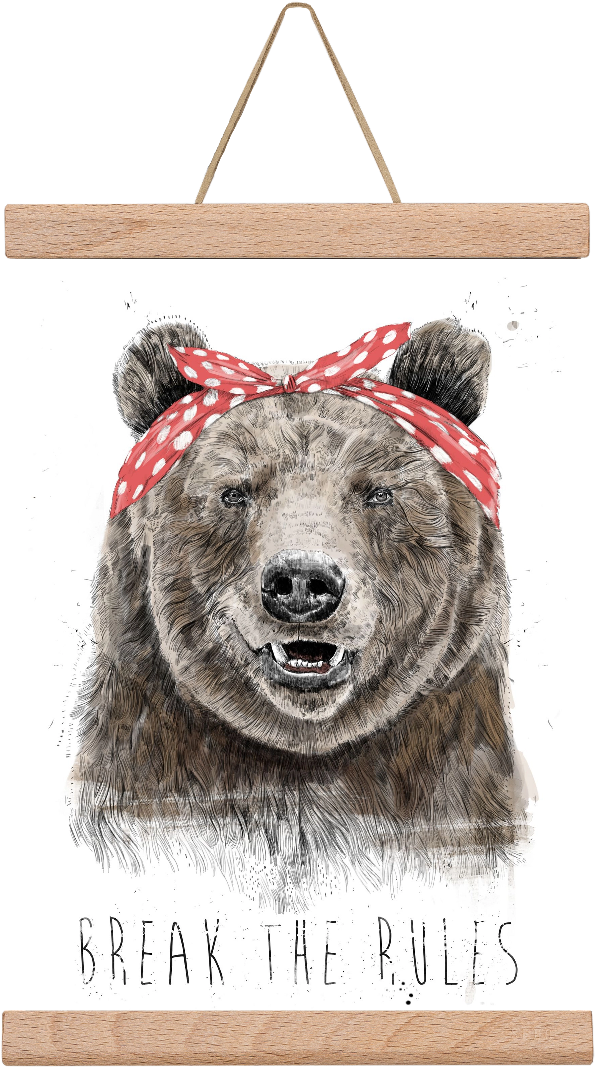 Break the rules II, 20x30 cm (20x30 cm), Tölgy akasztó