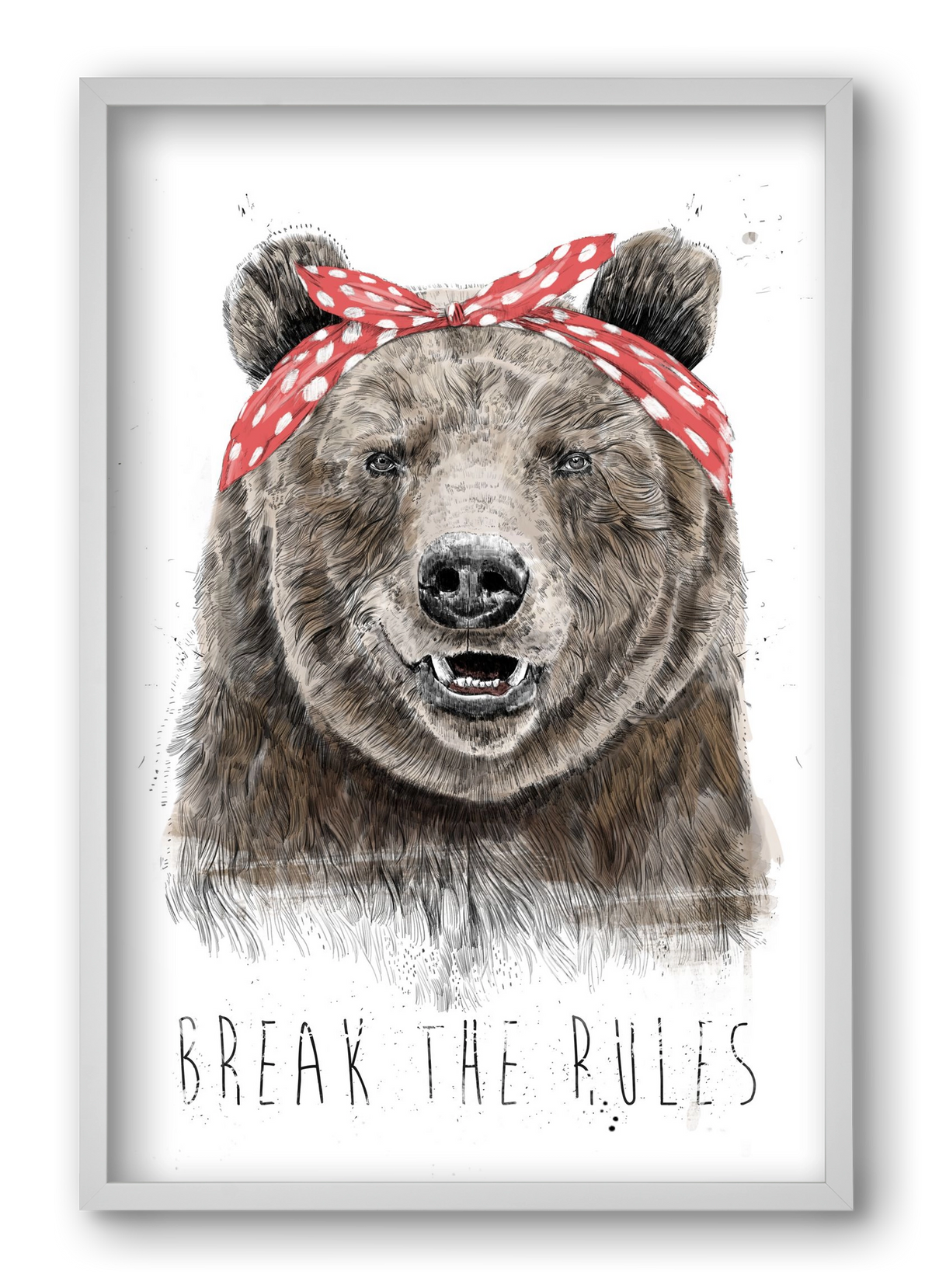 Break the rules II, 40x60 cm (40x60 cm), Fehér keret