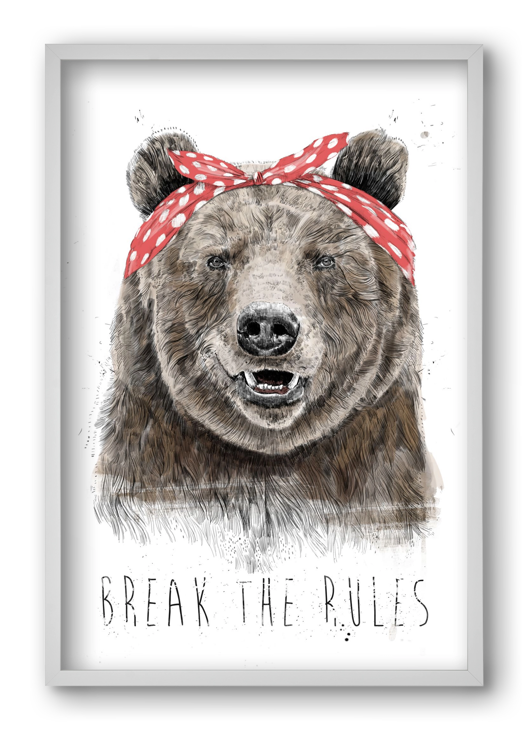 Break the rules II, 40x60 cm (40x60 cm), Fehér keret