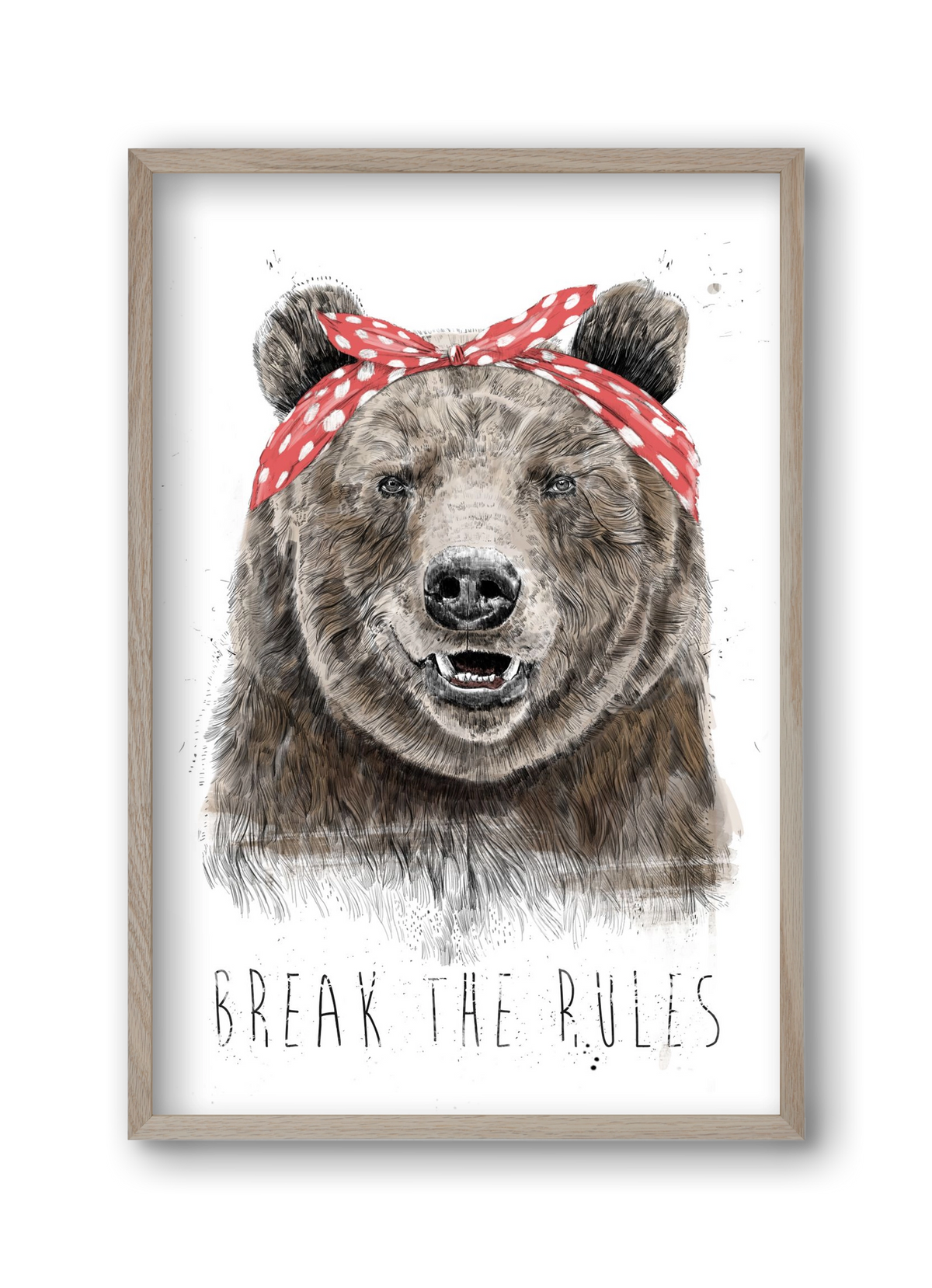 Break the rules II, 30x45 cm (30x45 cm), Tölgy keret