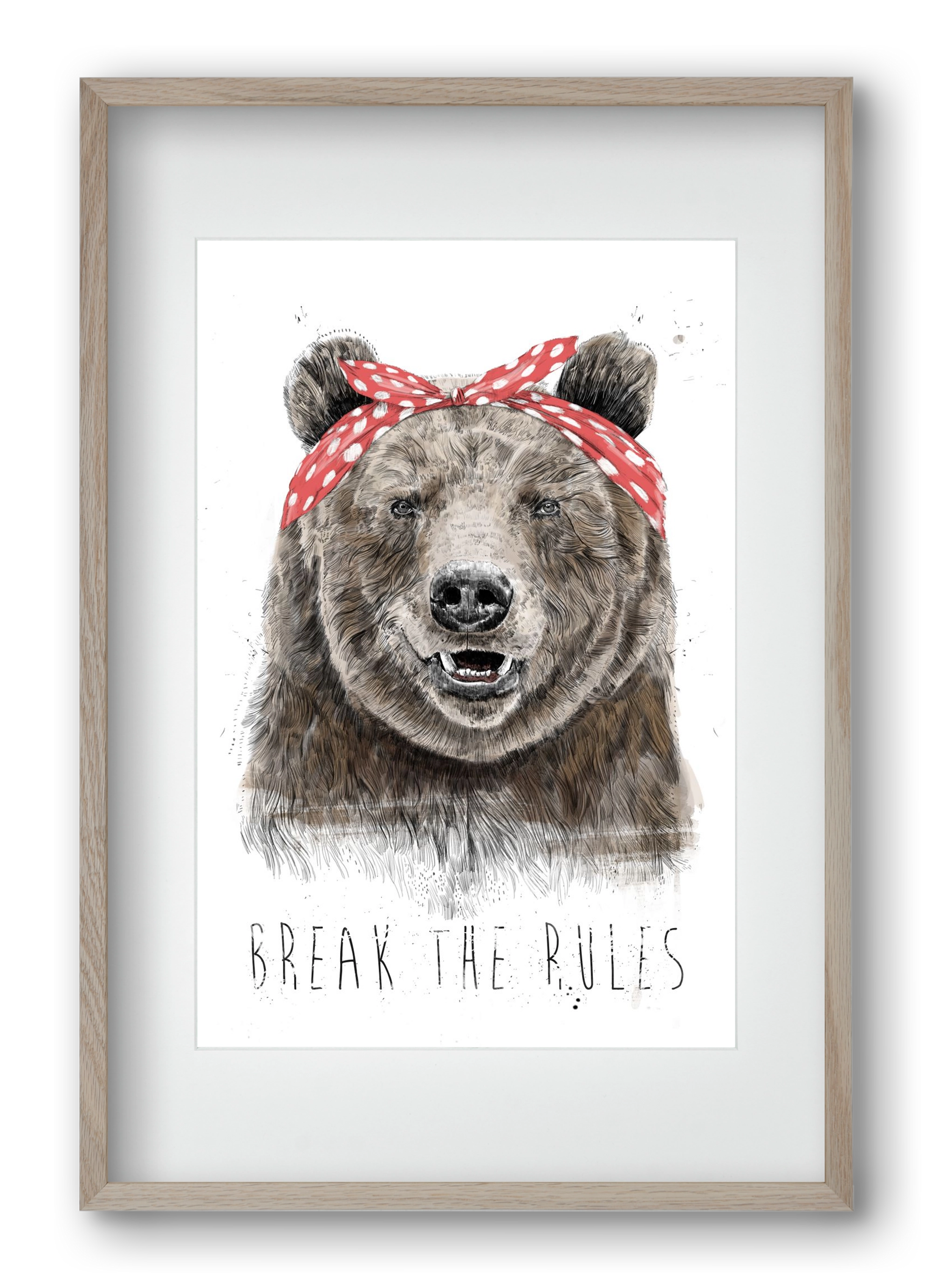 Break the rules II, 40x60 cm (30x45 cm), Tölgy keret, paszpartuval