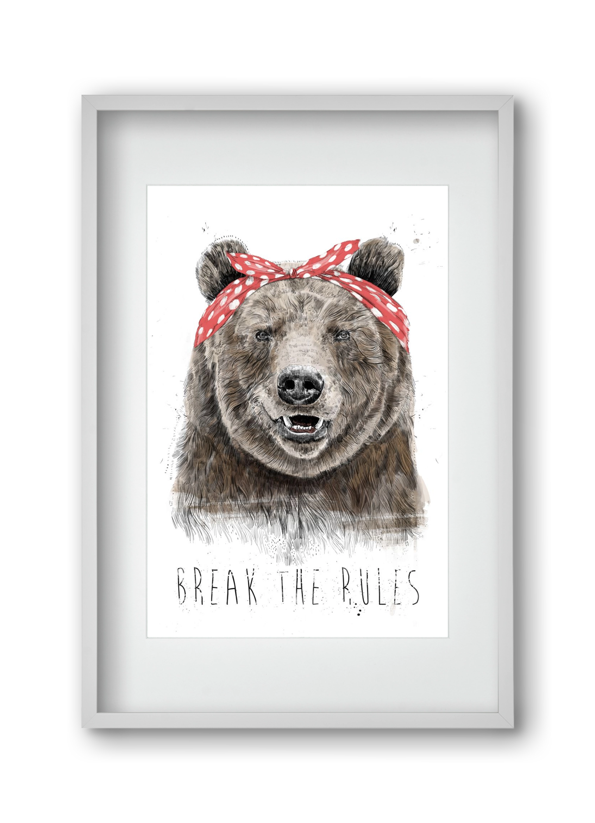Break the rules II, 30x45 cm (20x30 cm), Fehér keret, paszpartuval