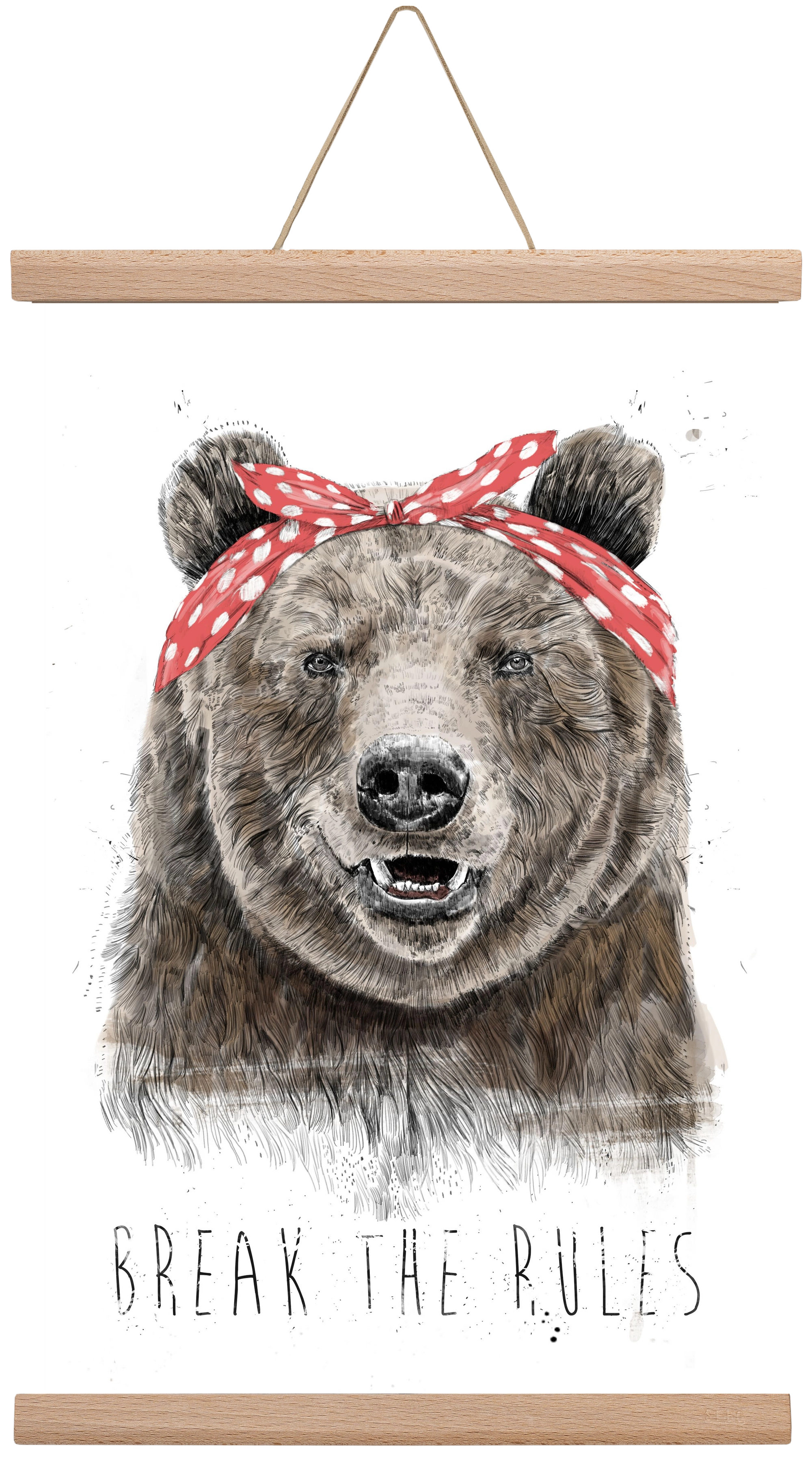 Break the rules II, 30x45 cm (30x45 cm), Tölgy akasztó