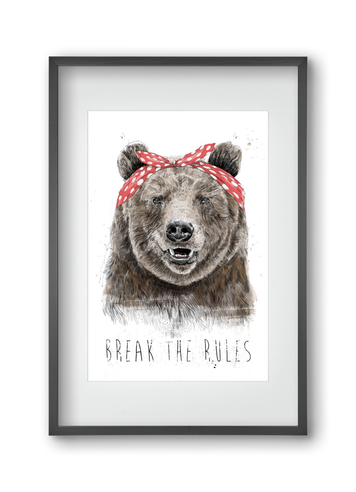 Break the rules II, 30x45 cm (20x30 cm), Fekete keret, paszpartuval