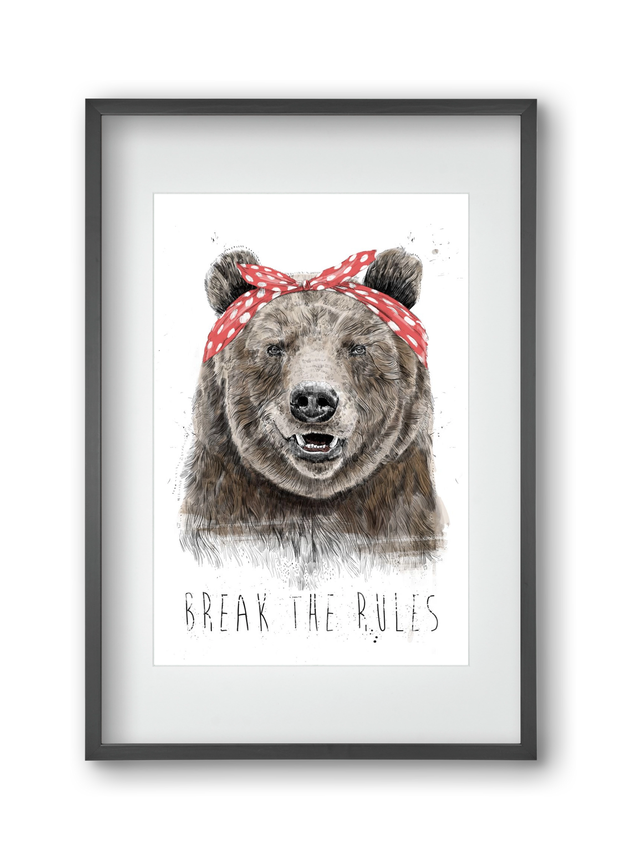 Break the rules II, 30x45 cm (20x30 cm), Fekete keret, paszpartuval