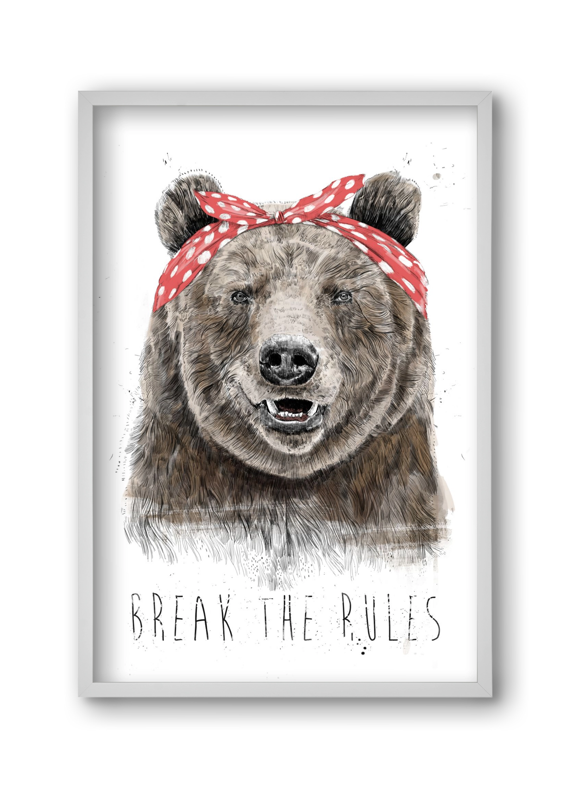 Break the rules II, 30x45 cm (30x45 cm), Fehér keret
