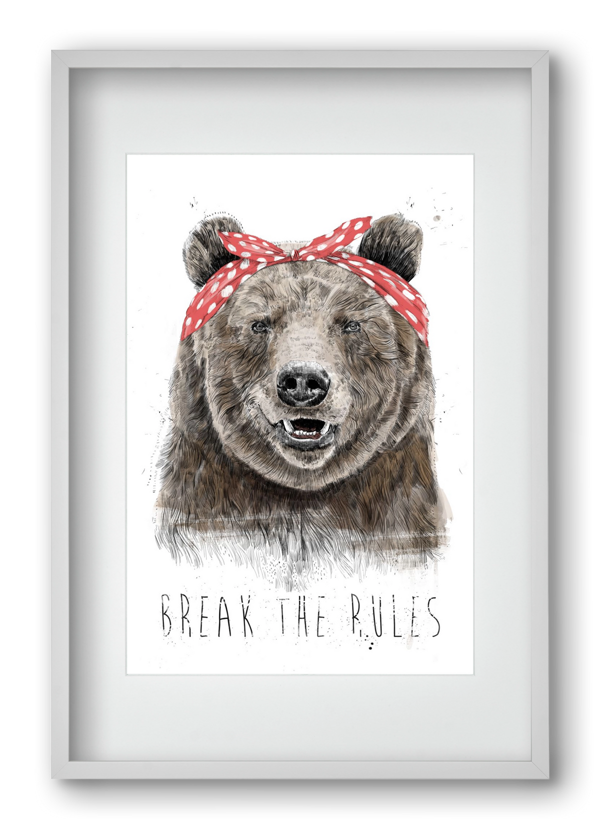 Break the rules II, 40x60 cm (30x45 cm), Fehér keret, paszpartuval
