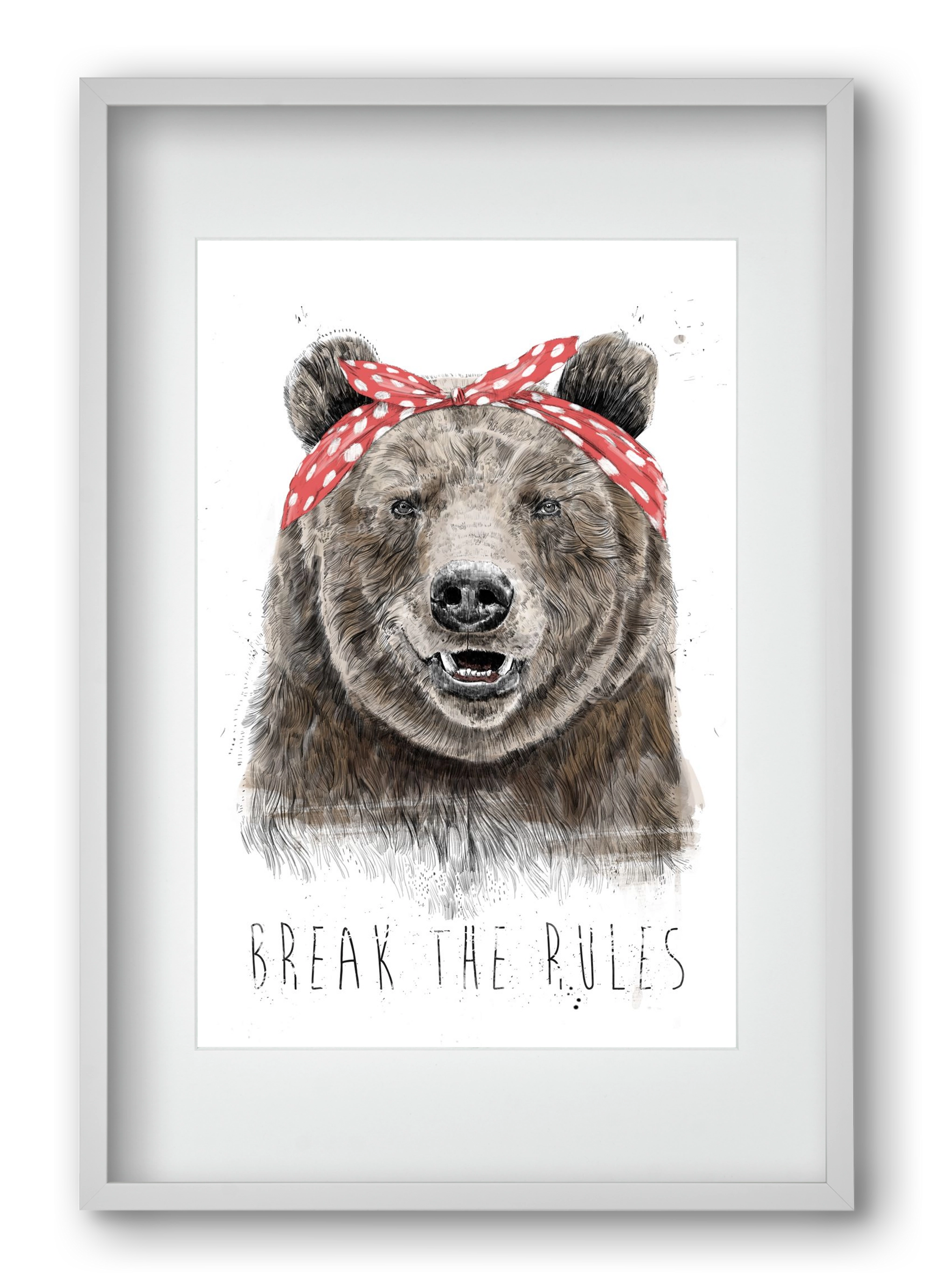 Break the rules II, 40x60 cm (30x45 cm), Fehér keret, paszpartuval