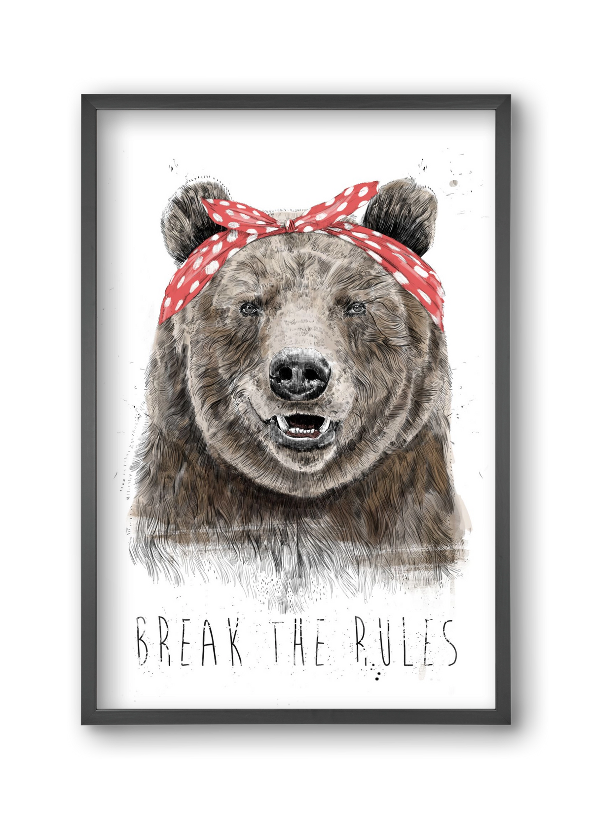 Break the rules II, 30x45 cm (30x45 cm), Fekete keret