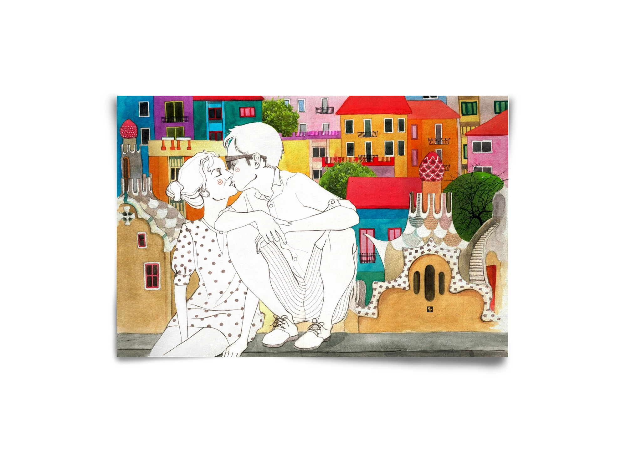 BarcelonaLove, 30x20 cm, Keret nélkül