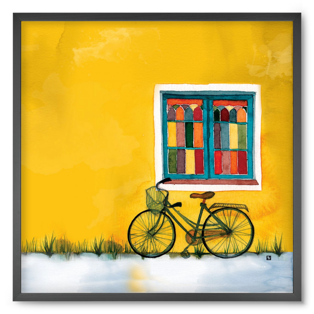 Bicycle, 50x50 cm (50x50 cm), Fekete keret