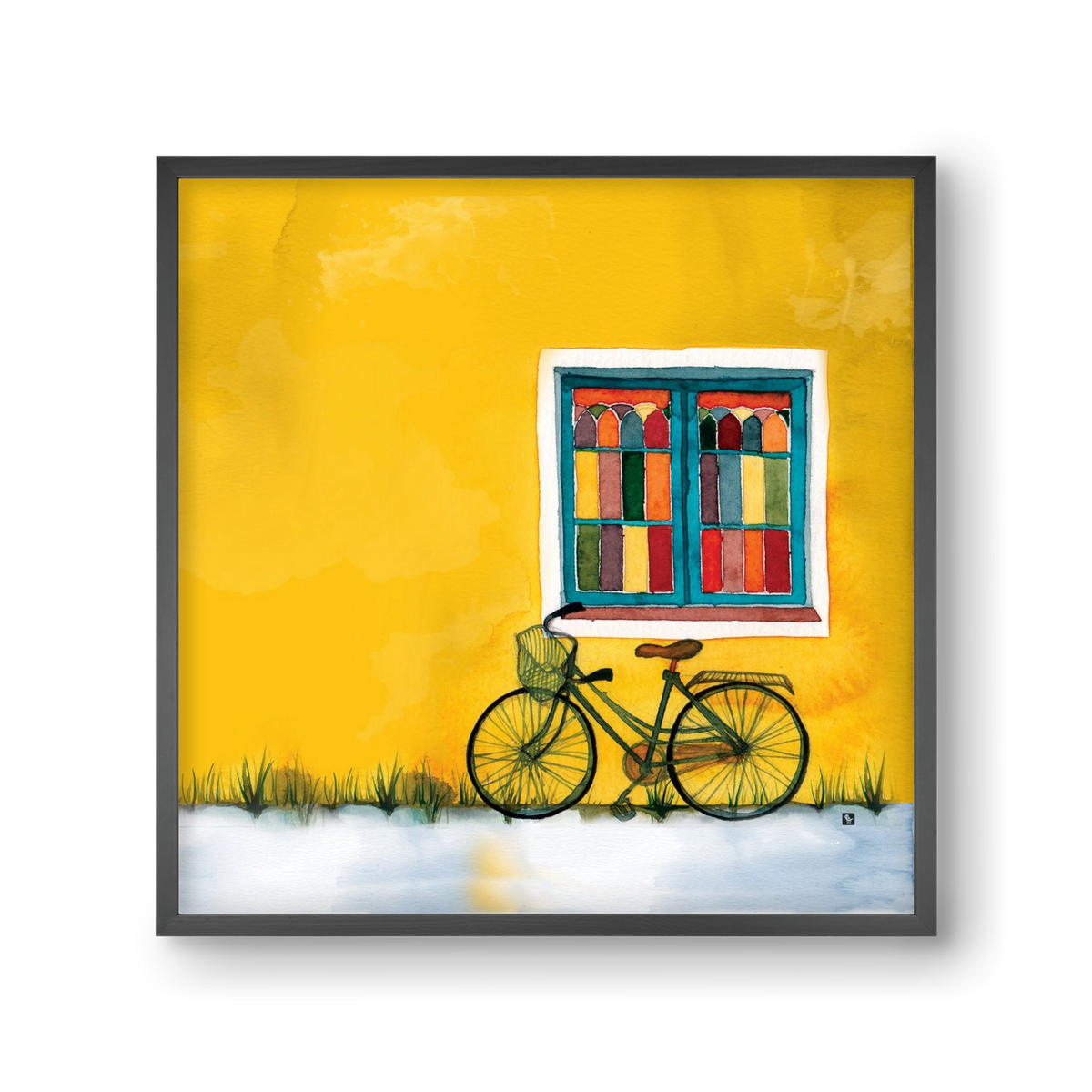Bicycle, 30x30 cm (30x30 cm), Fekete keret