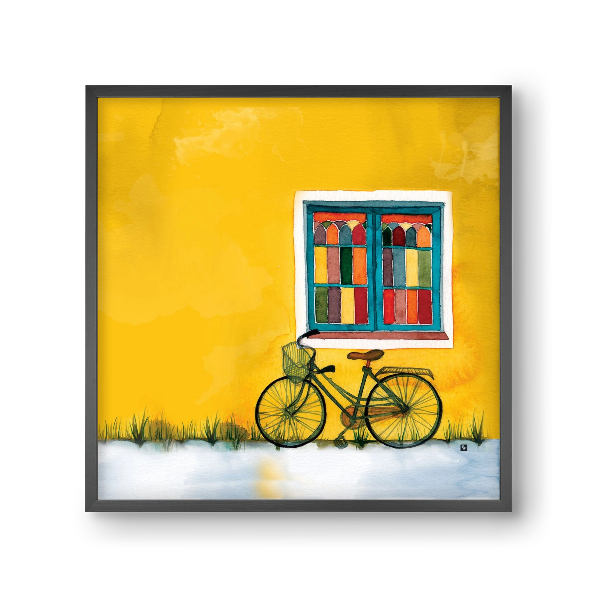 Bicycle, 30x30 cm (30x30 cm), Fekete keret