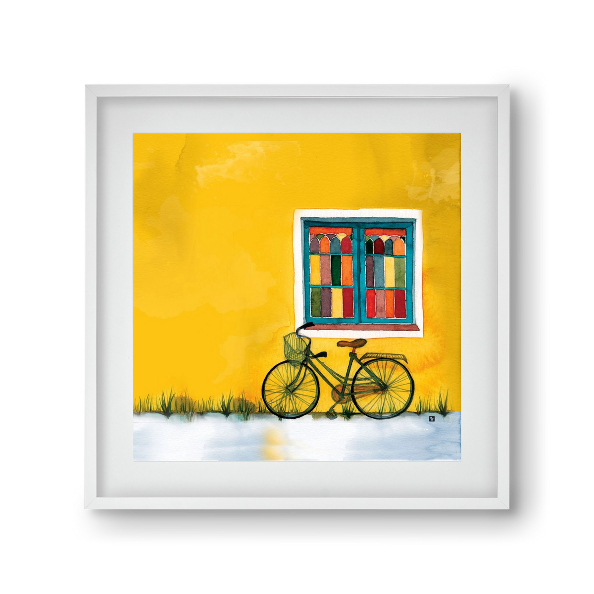 Bicycle, 30x30 cm (20x20 cm), Fehér keret, paszpartuval